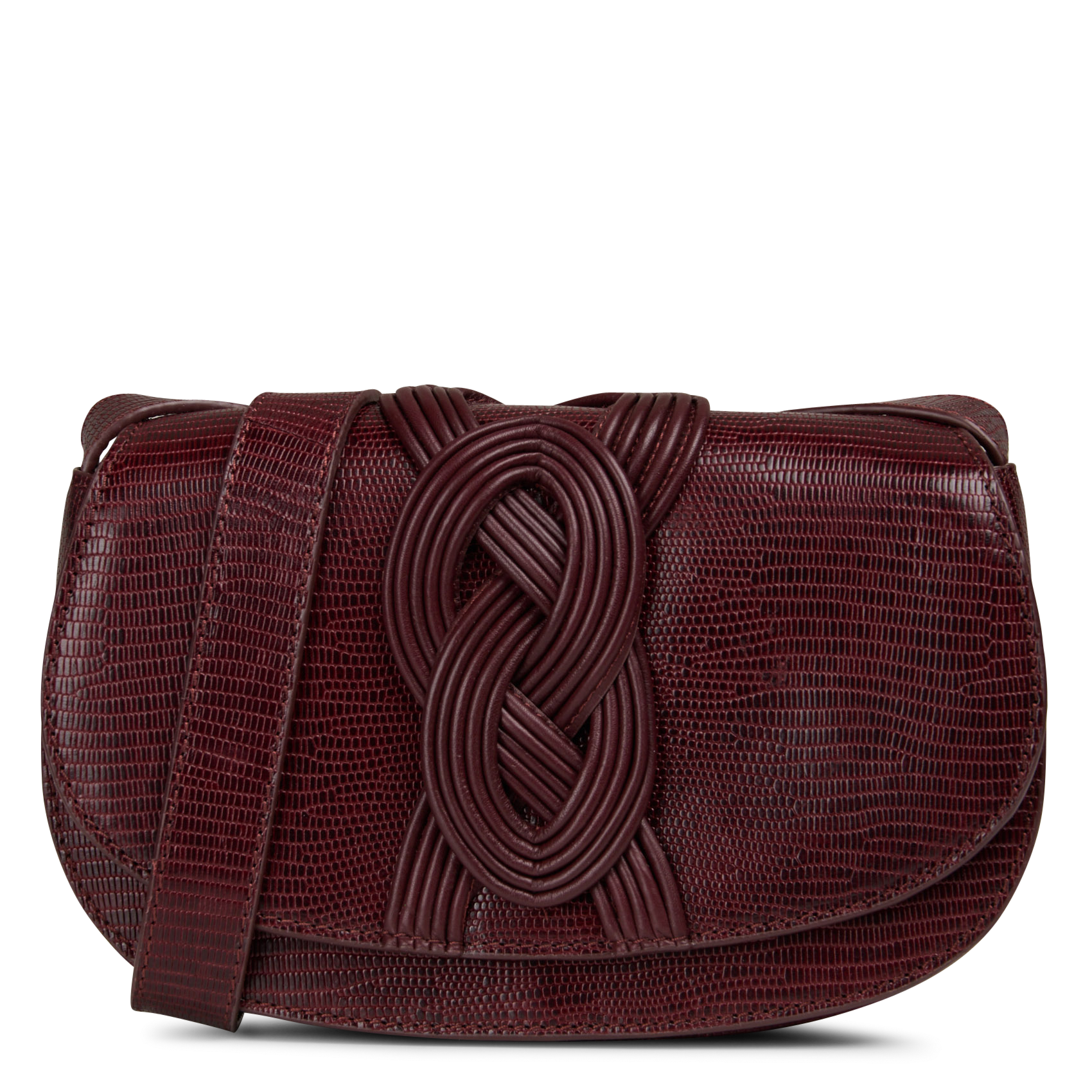 Sac bandoulière en cuir marius  Bordeaux