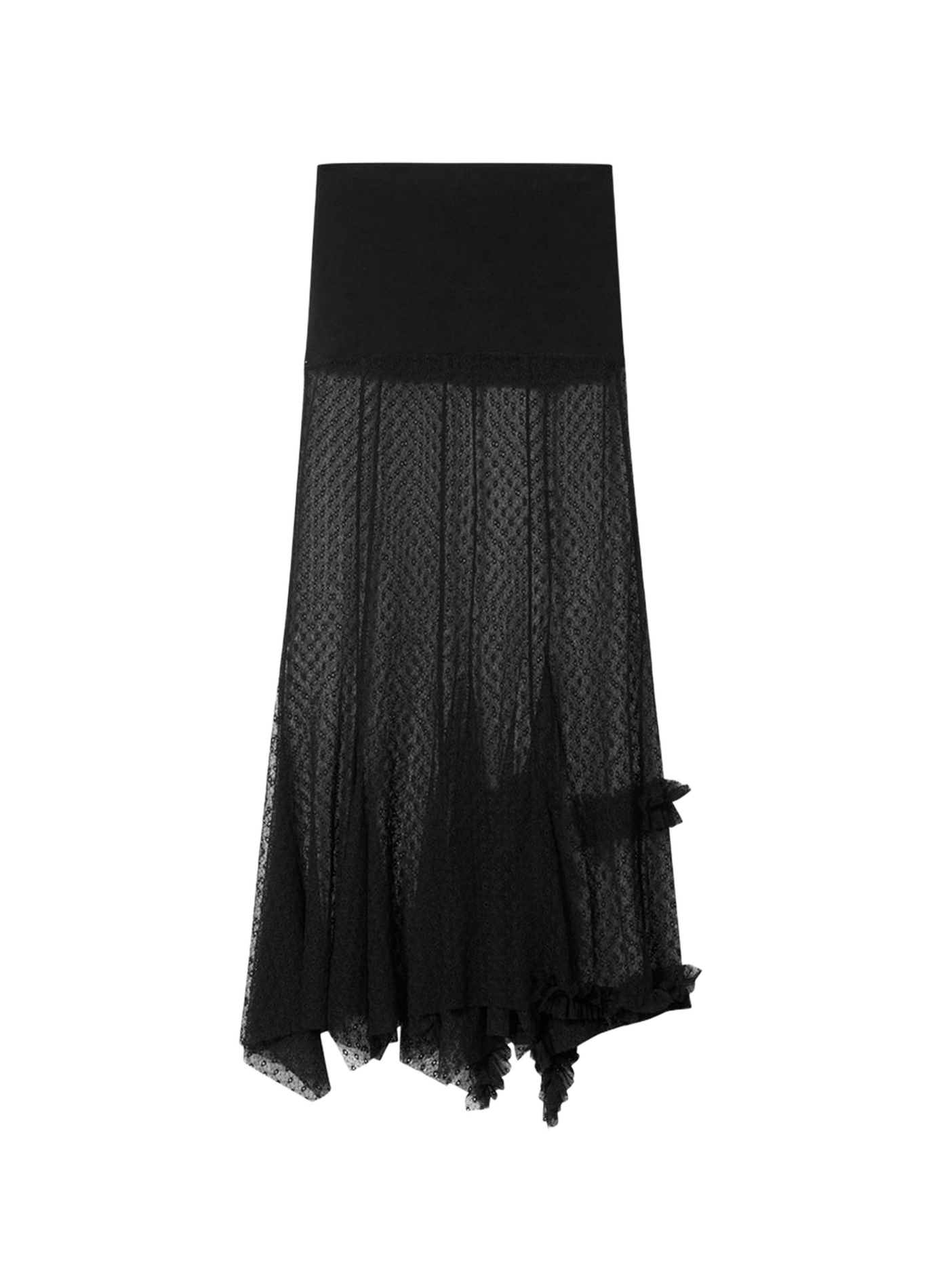 Jupe longue Ioana en dentelle plumetis ISABEL MARANT Noir