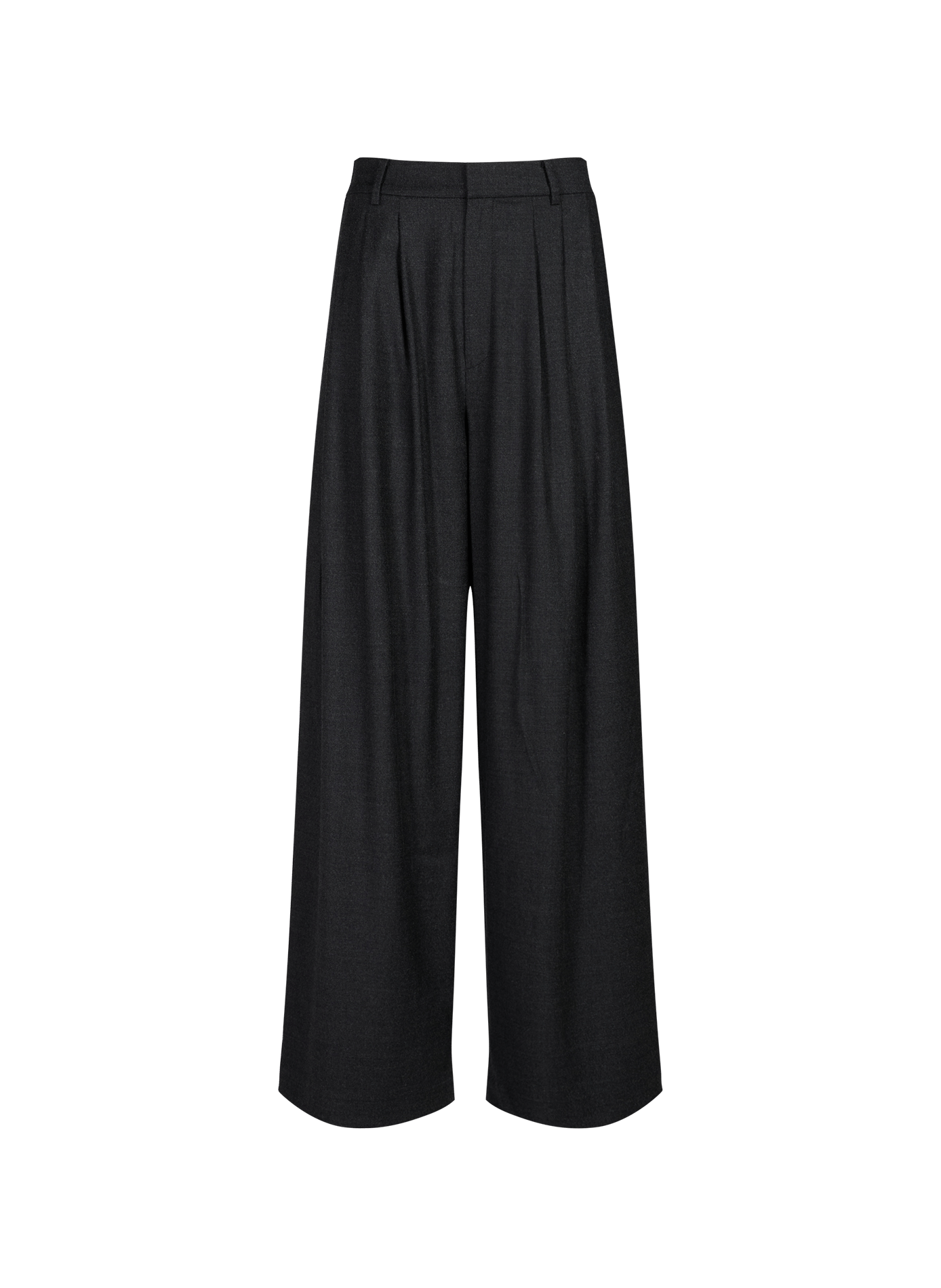 Weites Wollmischungs-Hose mit Falten TIBI Grau
