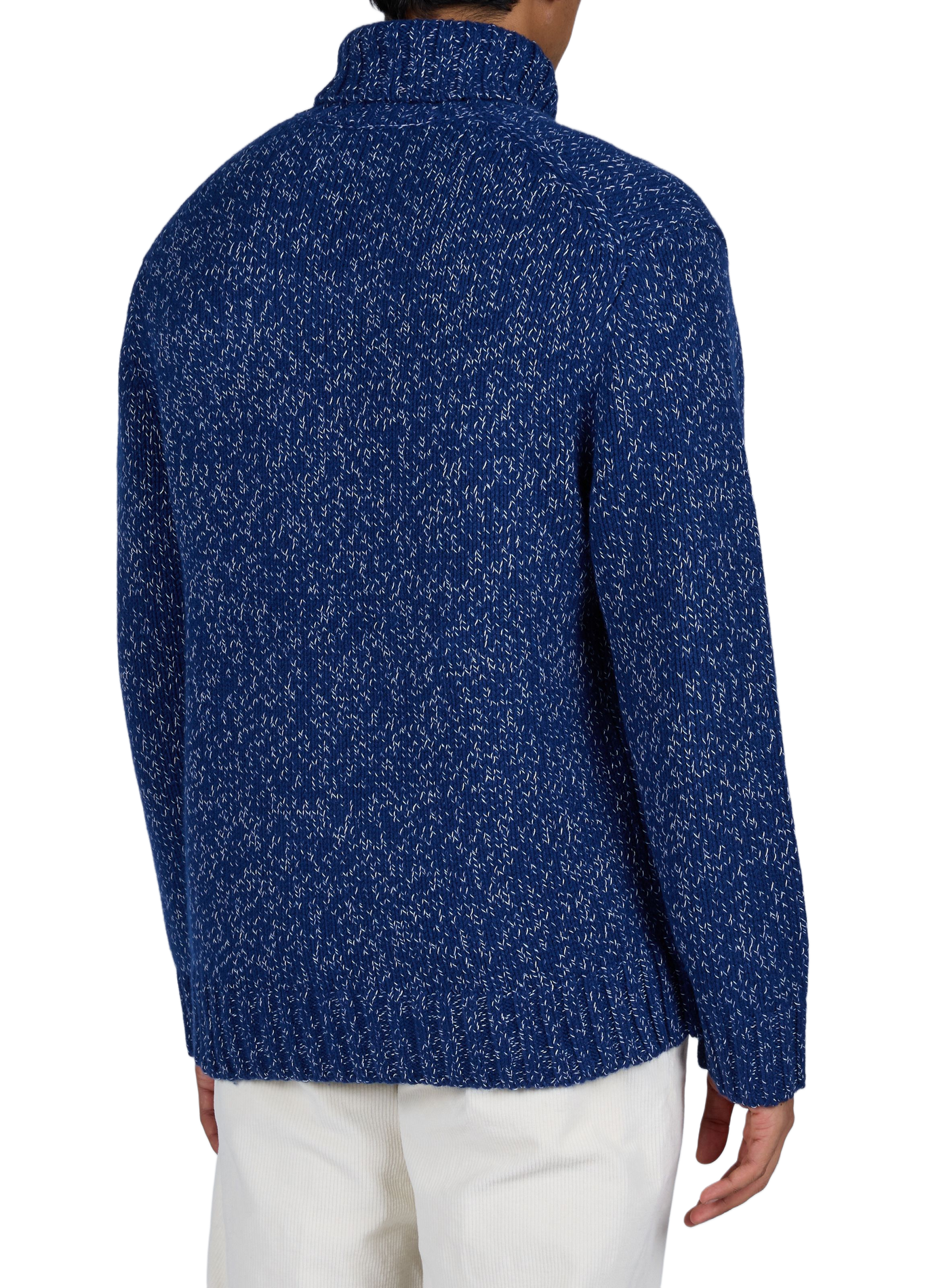 Rollkragenpullover aus meliertem Strick STRELLSON Blau