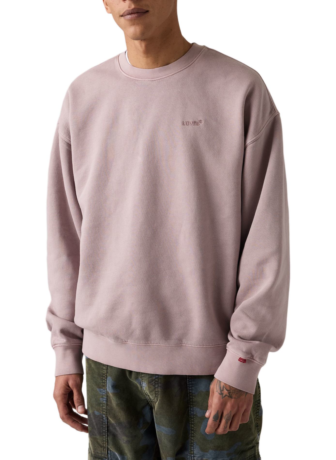 Rundhalsausschnitt-Sweatshirt aus Baumwolle LEVI'S Rosa