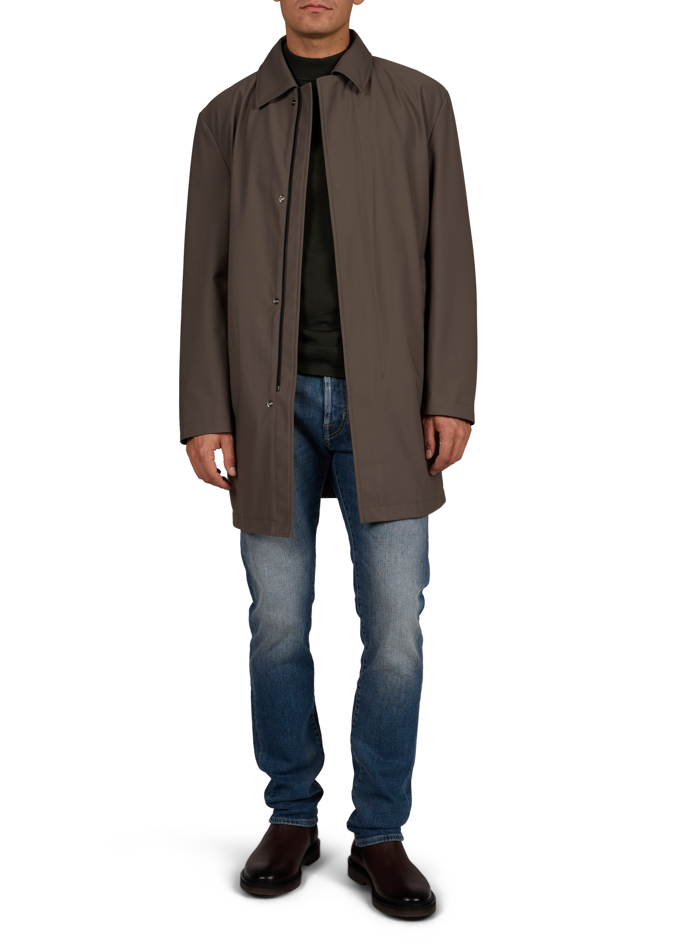 Parka recta de longitud media con cuello clásico STRELLSON Marrón