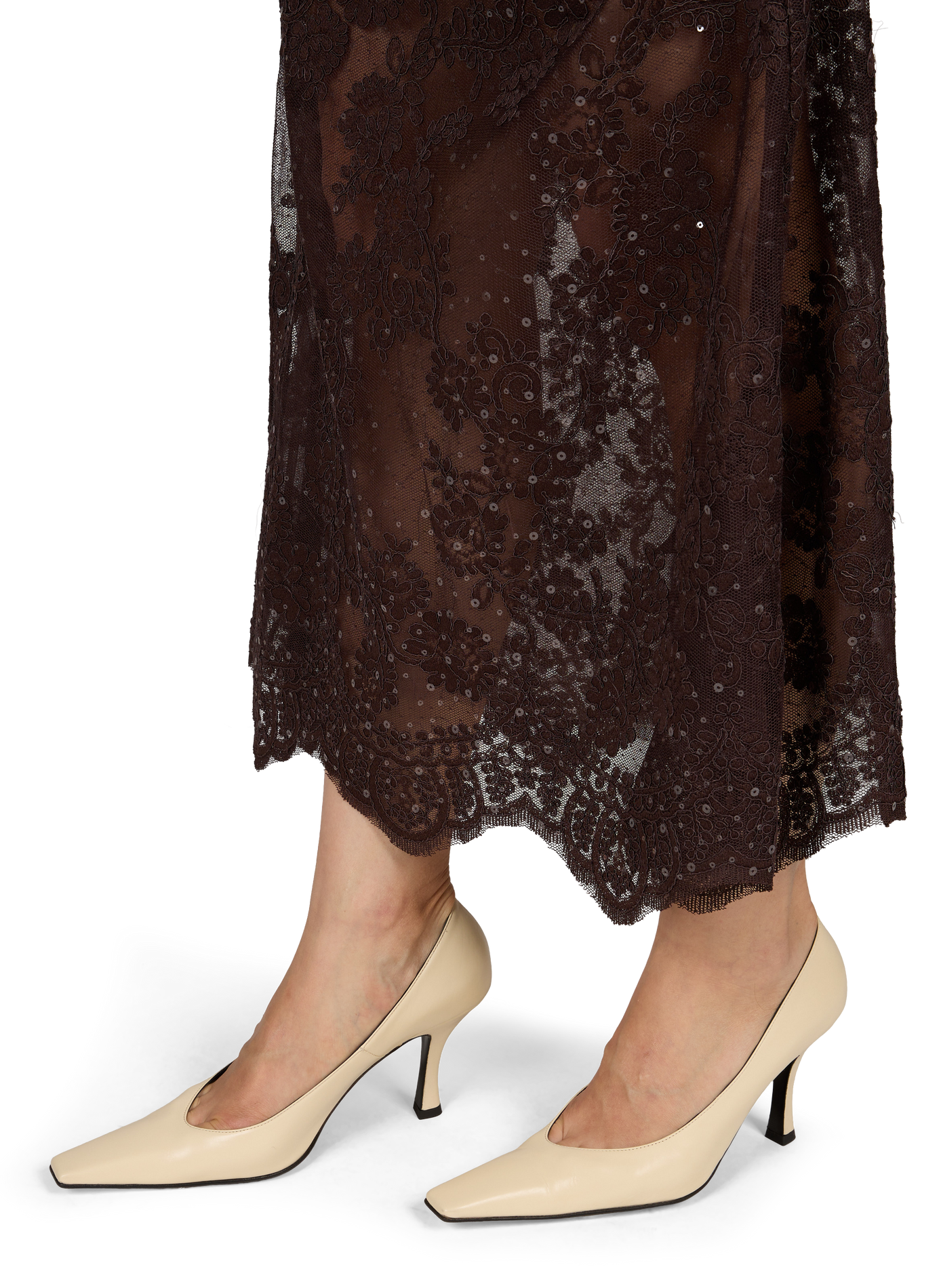 Einfarbige QUARTZ Pumps aus Leder HAGELSTAM Beige