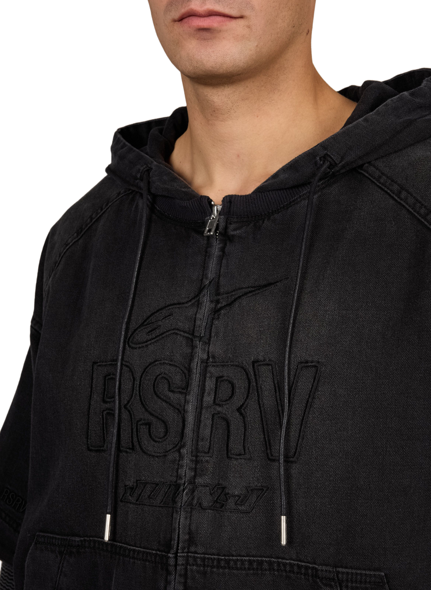 Oversized tailored cotton jacket JUUN.J Black