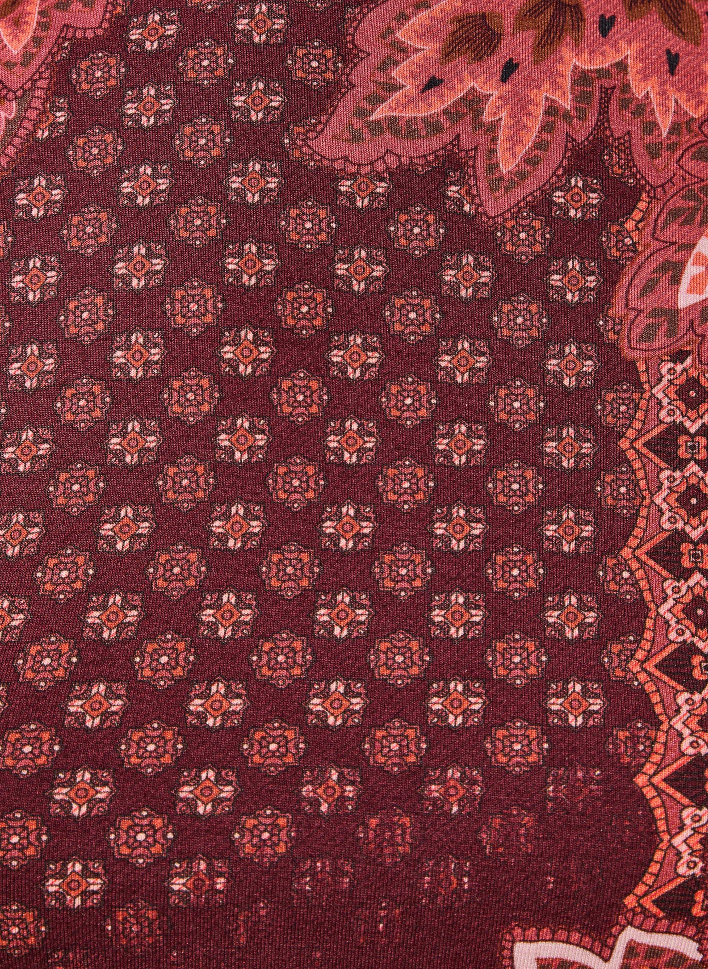 T-shirt met lange mouwen, print en opstaande kraag LA FEE MARABOUTEE Rood