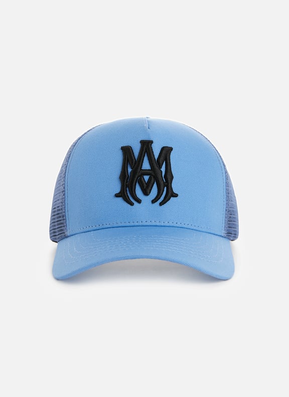 Ma Trucker cotton baseball cap Blue by AMIRI AMIRI Ma Trucker cotton baseball cap Blue