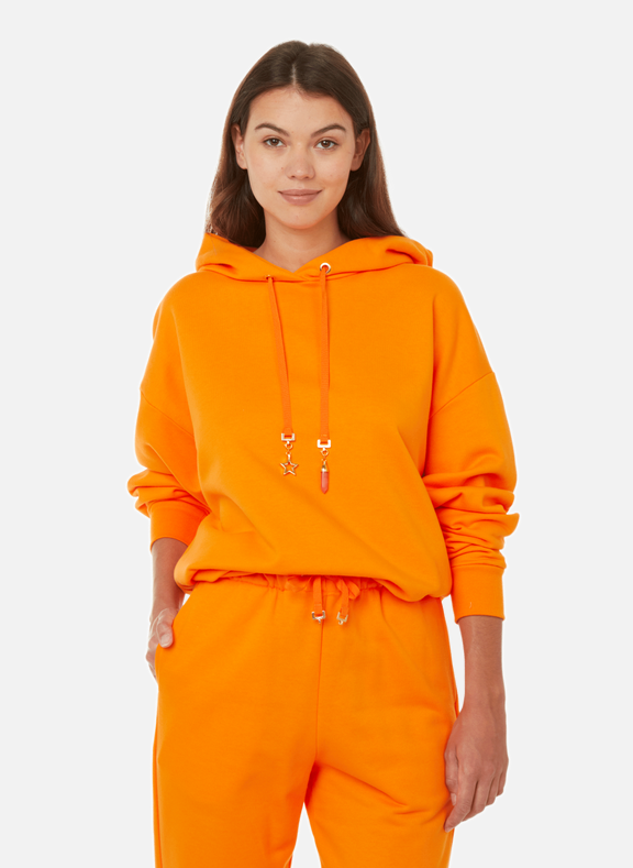 THE SOCIAL SUNDAY Cotton hoodie Orange
