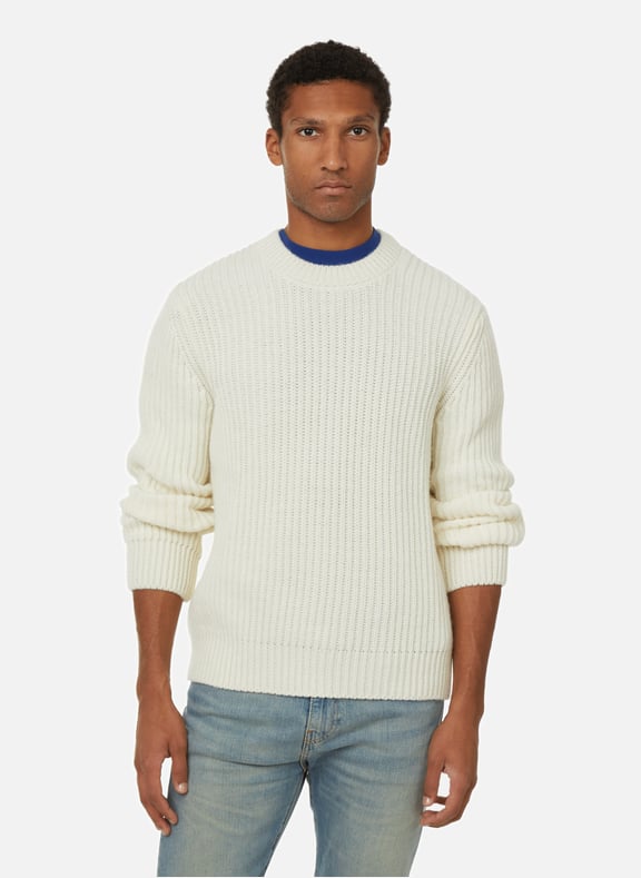 Pull en maille en laine mélangé Beige by AU PRINTEMPS PARIS AU PRINTEMPS PARIS Pull en maille en laine mélangé Beige
