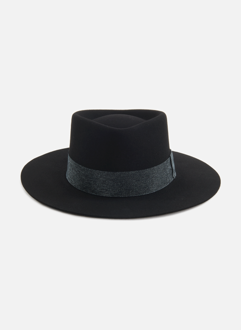 قبعة من الصوف باللون الأسودVAN PALMA 