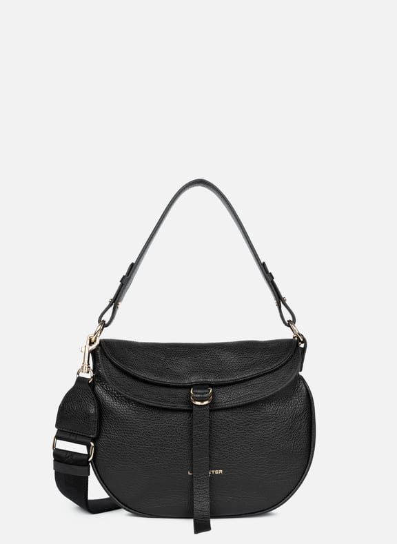 Sac besace - dune gaia Noir by LANCASTER LANCASTER Sac besace - dune gaia Noir