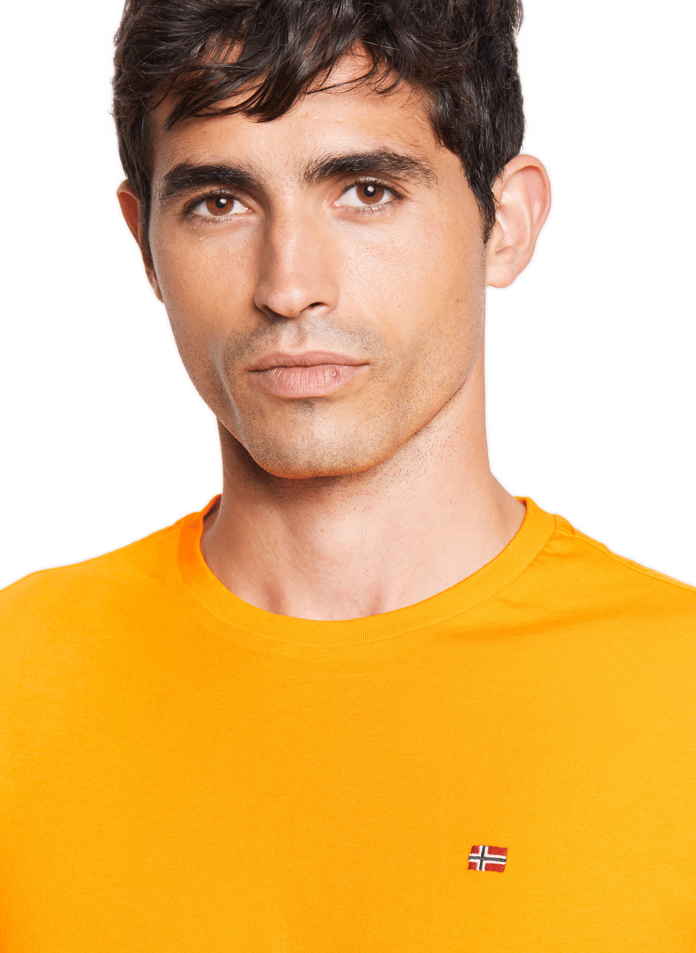 Cotton round-neck T-shirt NAPAPIJRI Orange