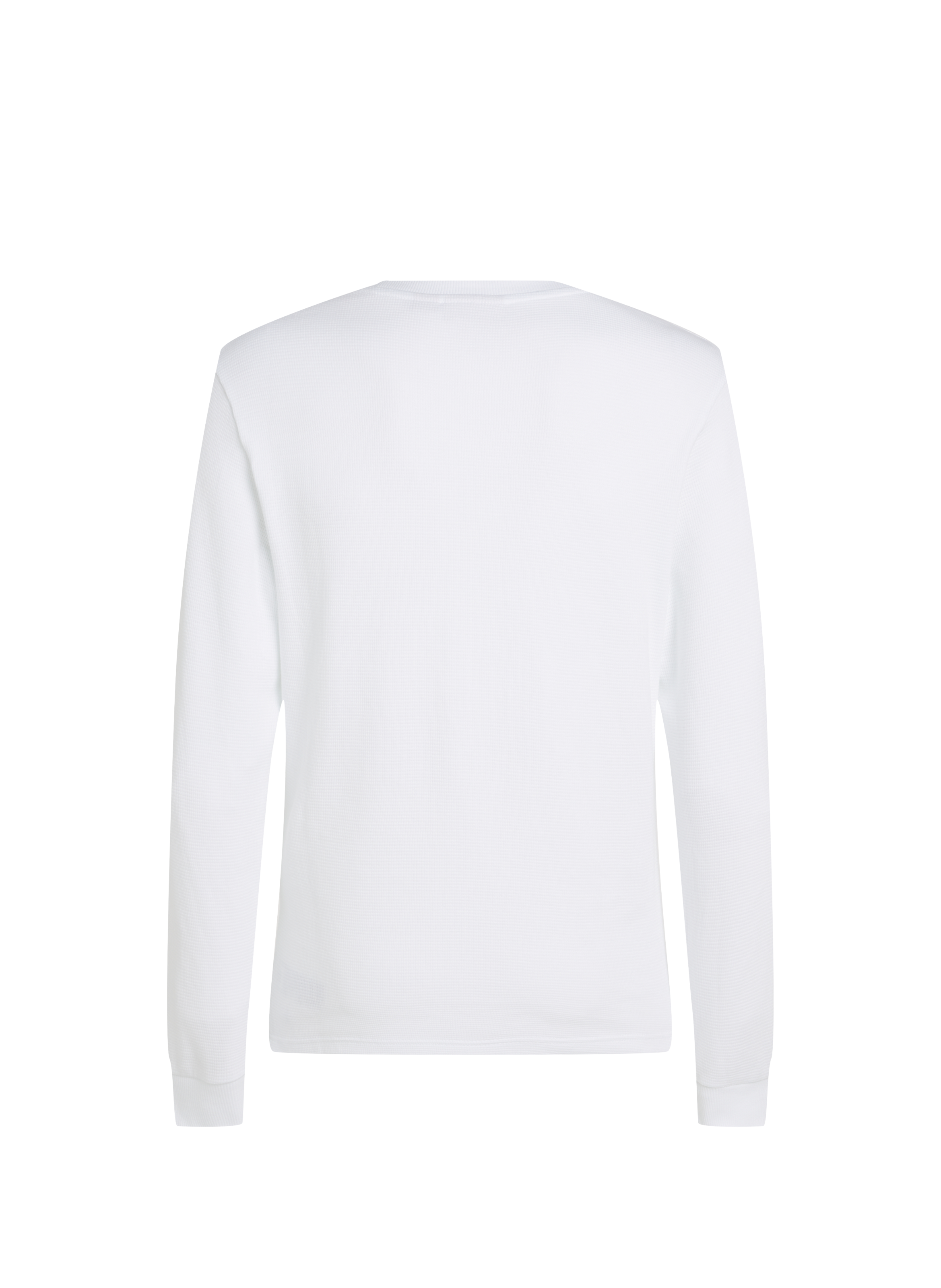 T-shirt gaufré manches longues CALVIN KLEIN Blanc