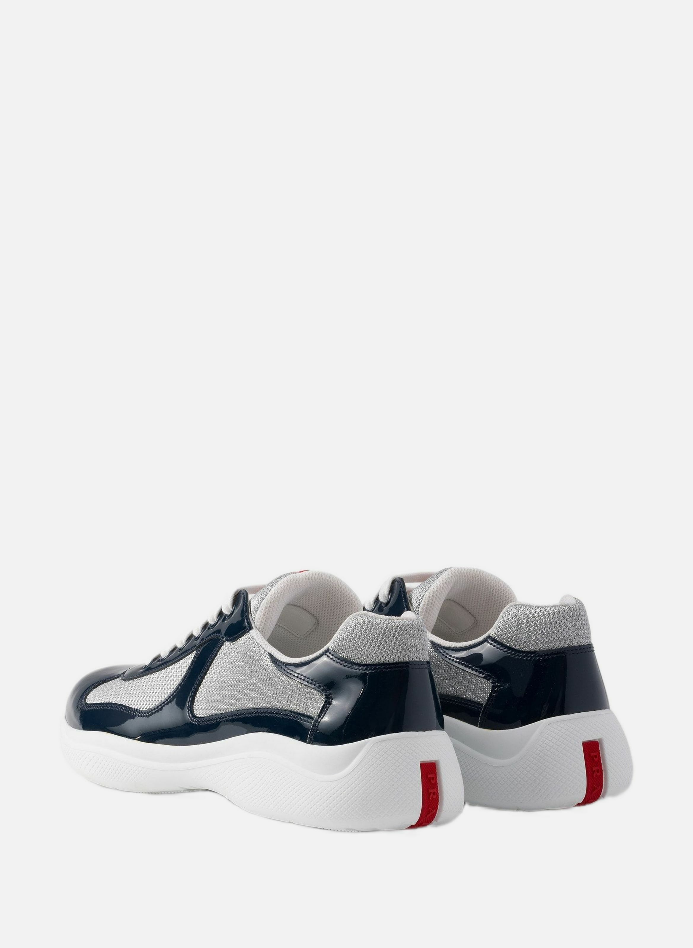 Sneakers prada america’s cup en cuir verni et tiss PRADA Bleu