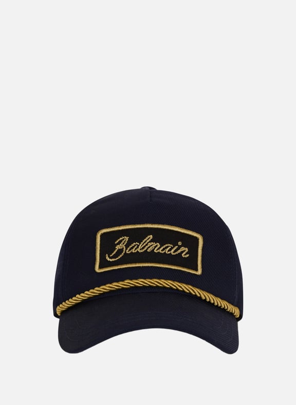 Casquette en coton avec cordon Bleu by BALMAIN BALMAIN Casquette en coton avec cordon Bleu