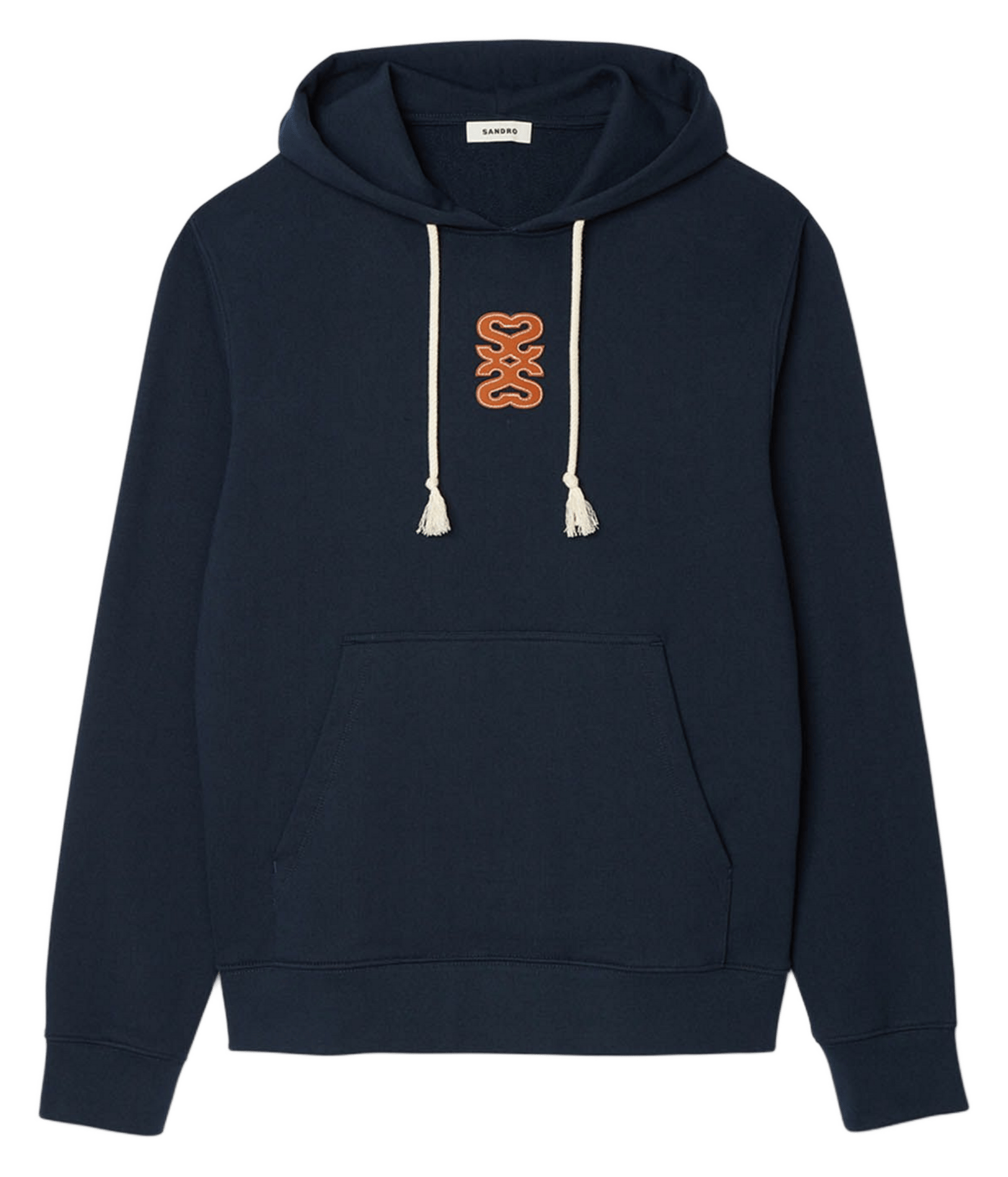 Sweat à capuche en coton SANDRO Bleu