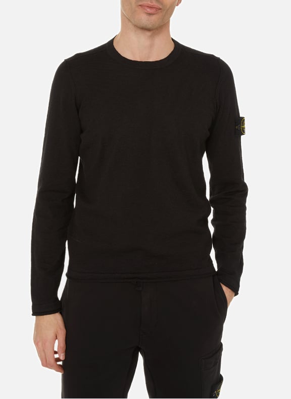 Cotton-blend jumper Black by STONE ISLAND STONE ISLAND Cotton-blend jumper Black