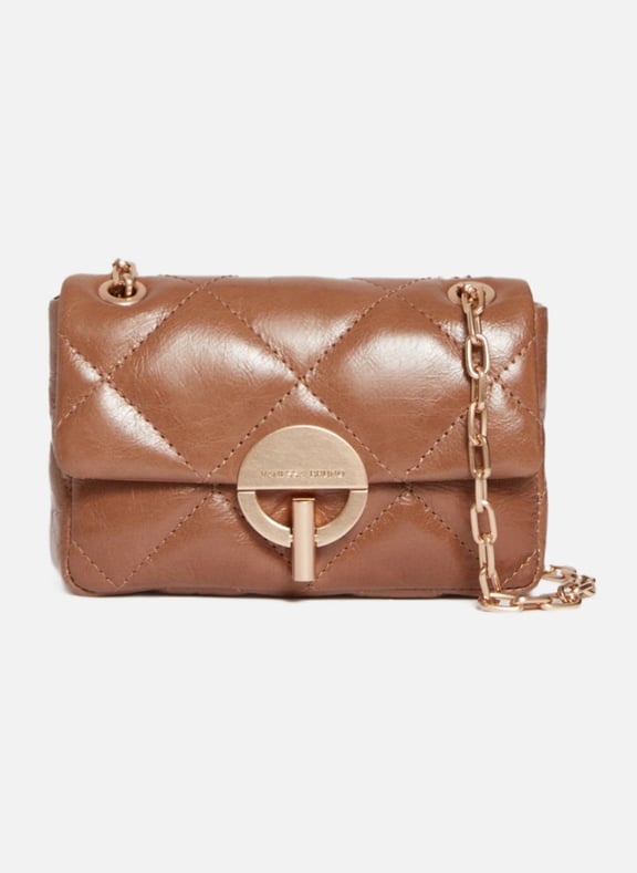 Petit sac moon en cuir Marron by VANESSA BRUNO VANESSA BRUNO Petit sac moon en cuir Marron