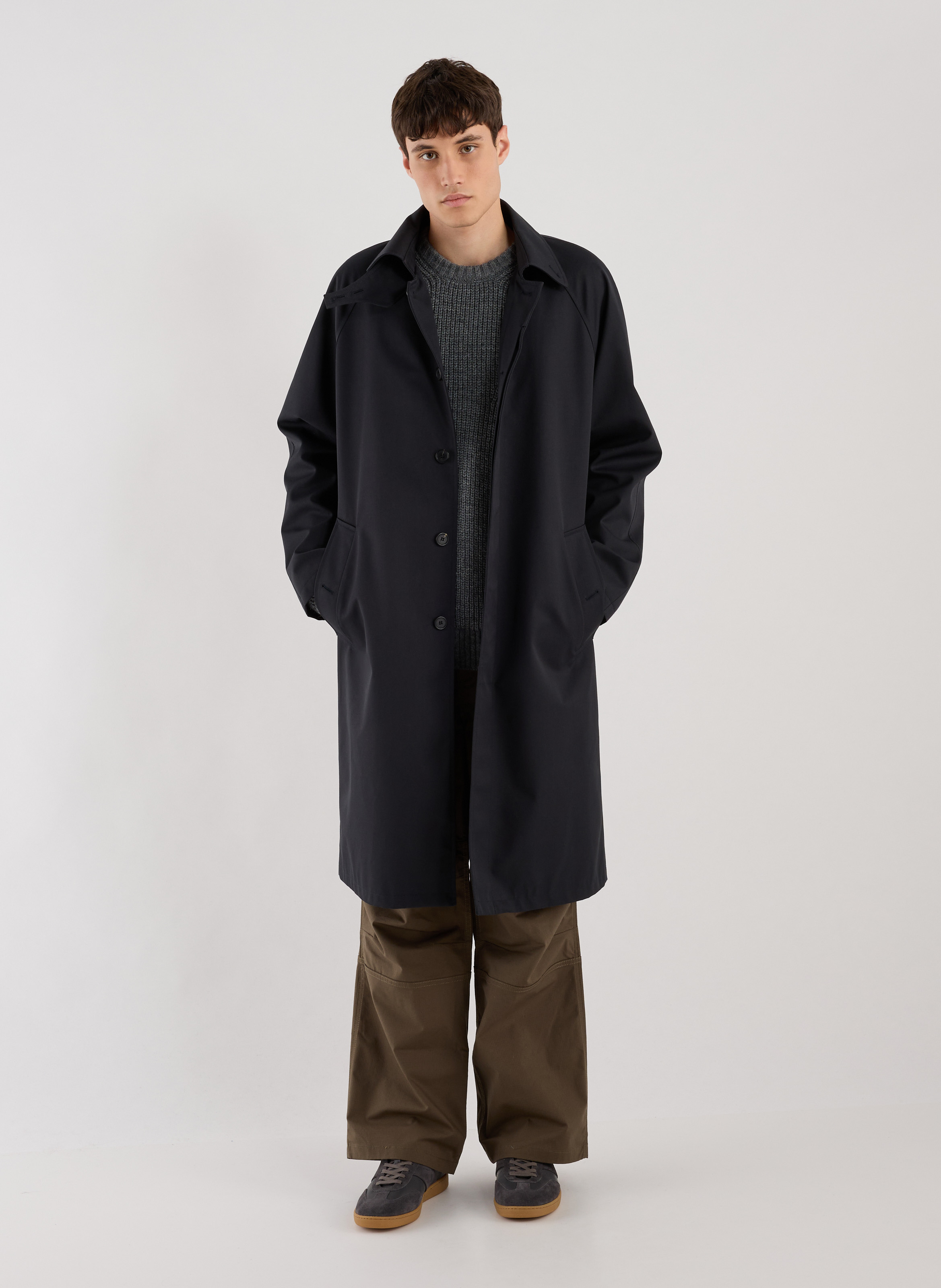 Cotton-blend trench coat SAISON 1865 Blue