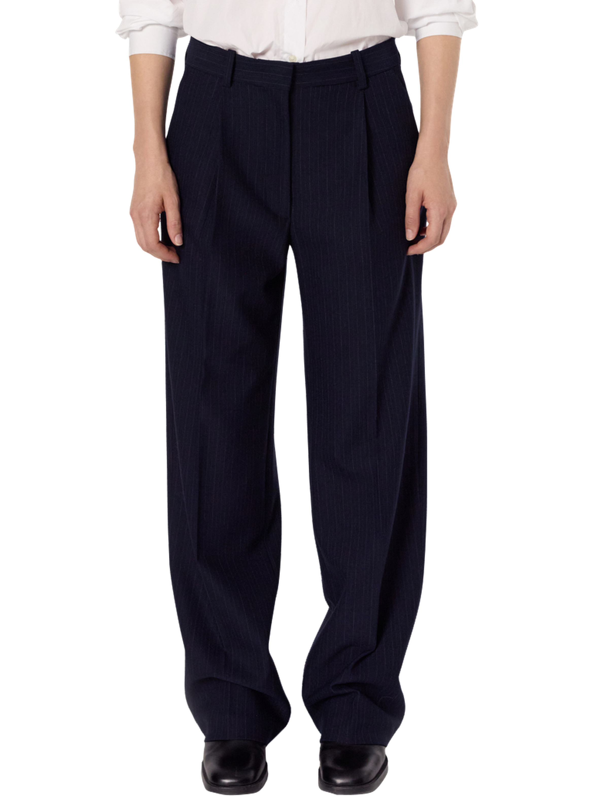 Pantalon de tailleur à fines rayures - charlene GERARD DAREL Bleu