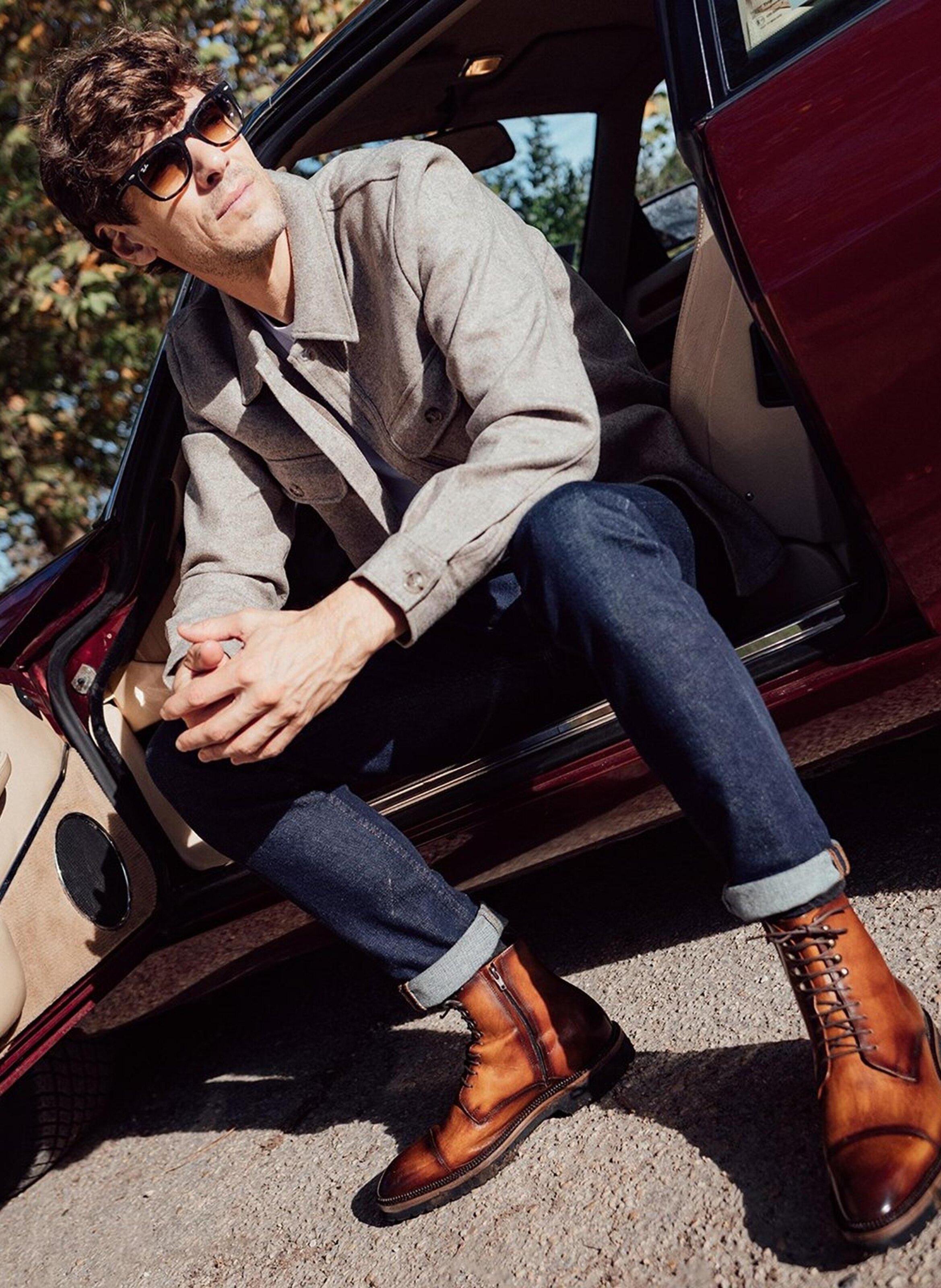 Bottines patiné alessandro FINSBURY Marron