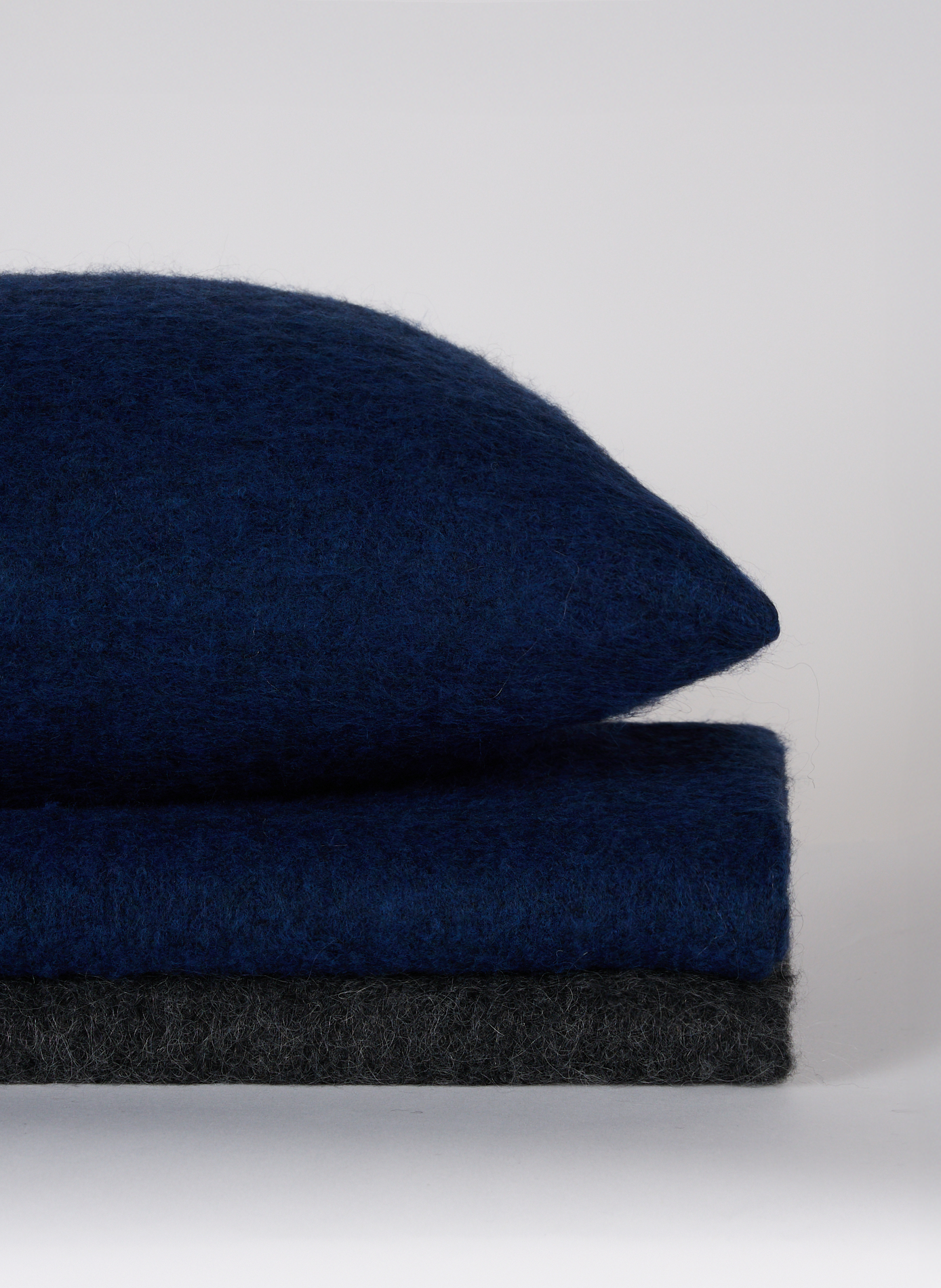 Plaid effet mohair AU PRINTEMPS PARIS Bleu