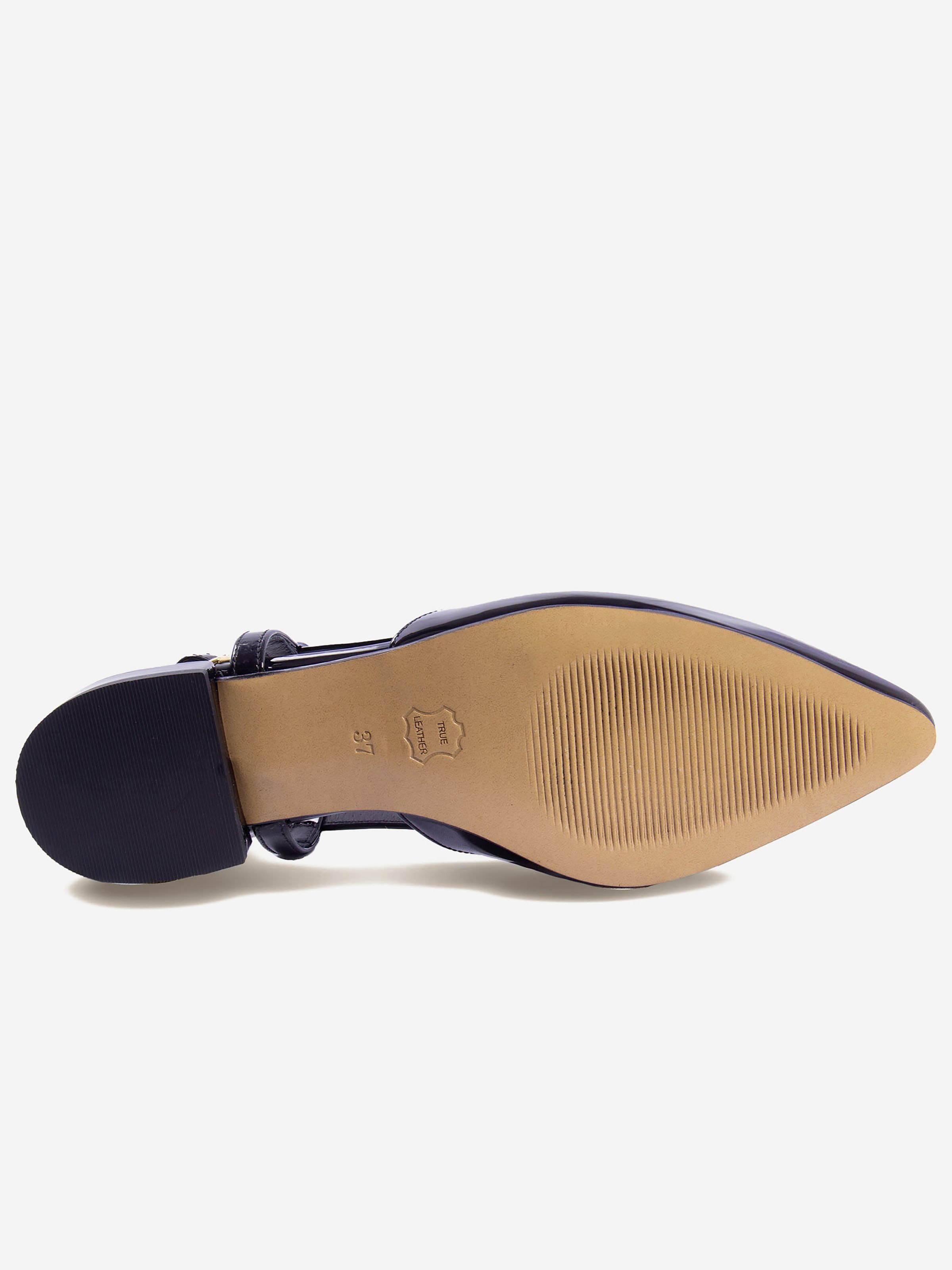 Slingback elise cuir vernis JULES & JENN Noir