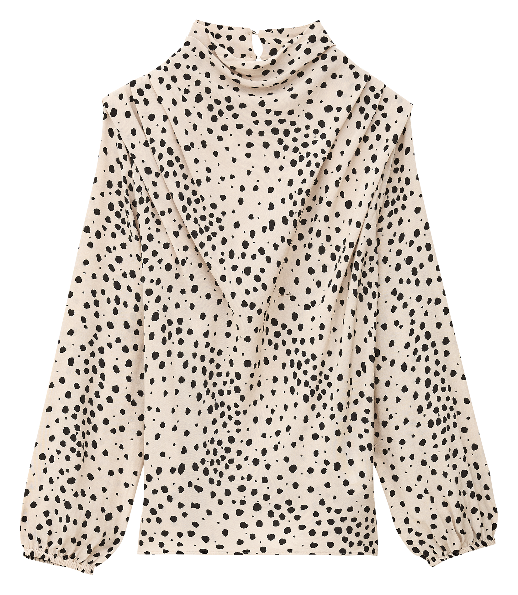 Top col montant à pois delphine BA&SH Beige