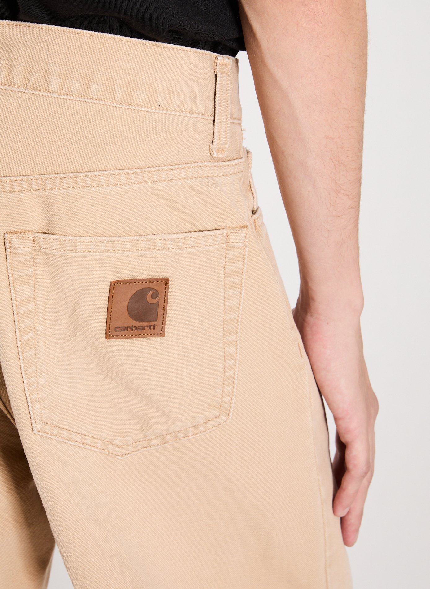 Straight cotton trousers CARHARTT WIP Brown
