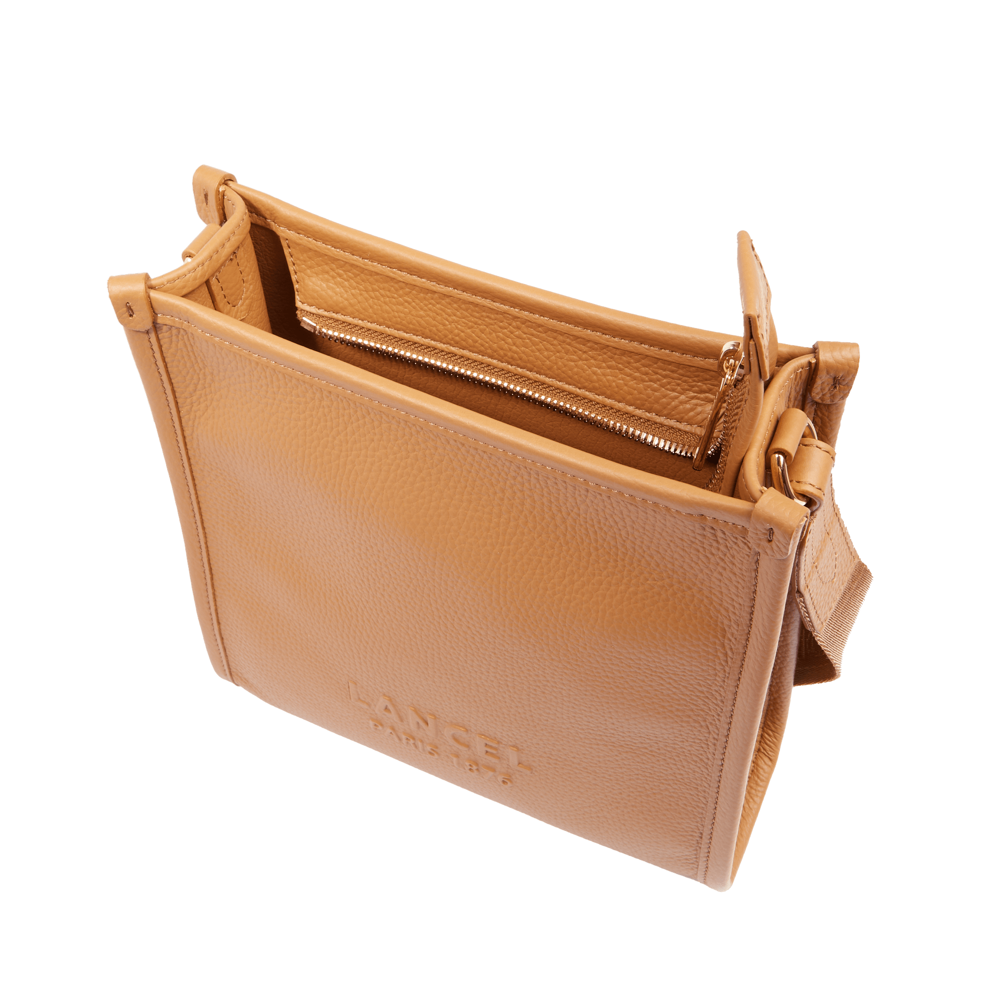 Sac porté croisé zippé s jour de lancel en cuir LANCEL Marron