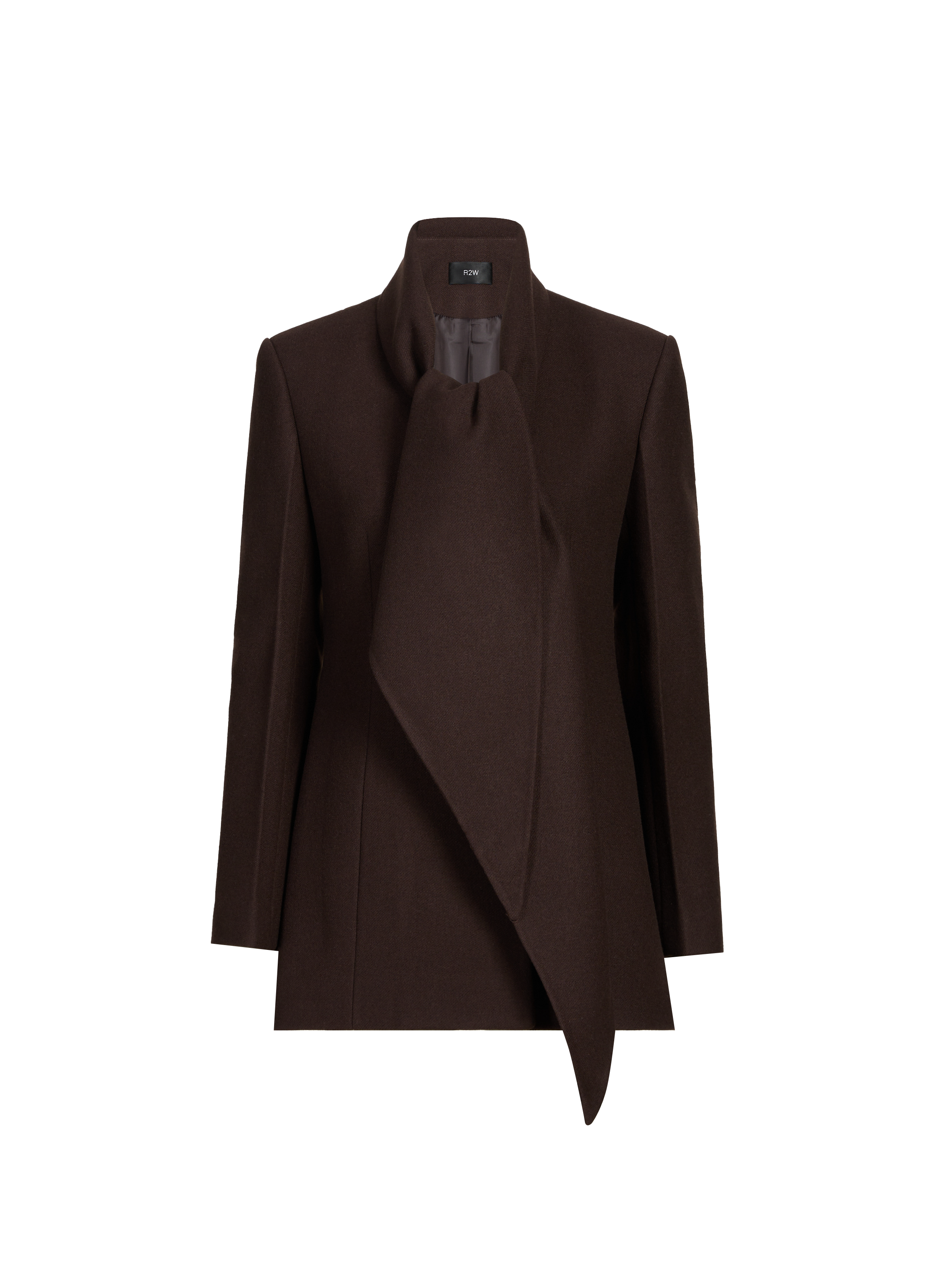 R2W Veste cintrée en laine et cachemire mélangés Marron