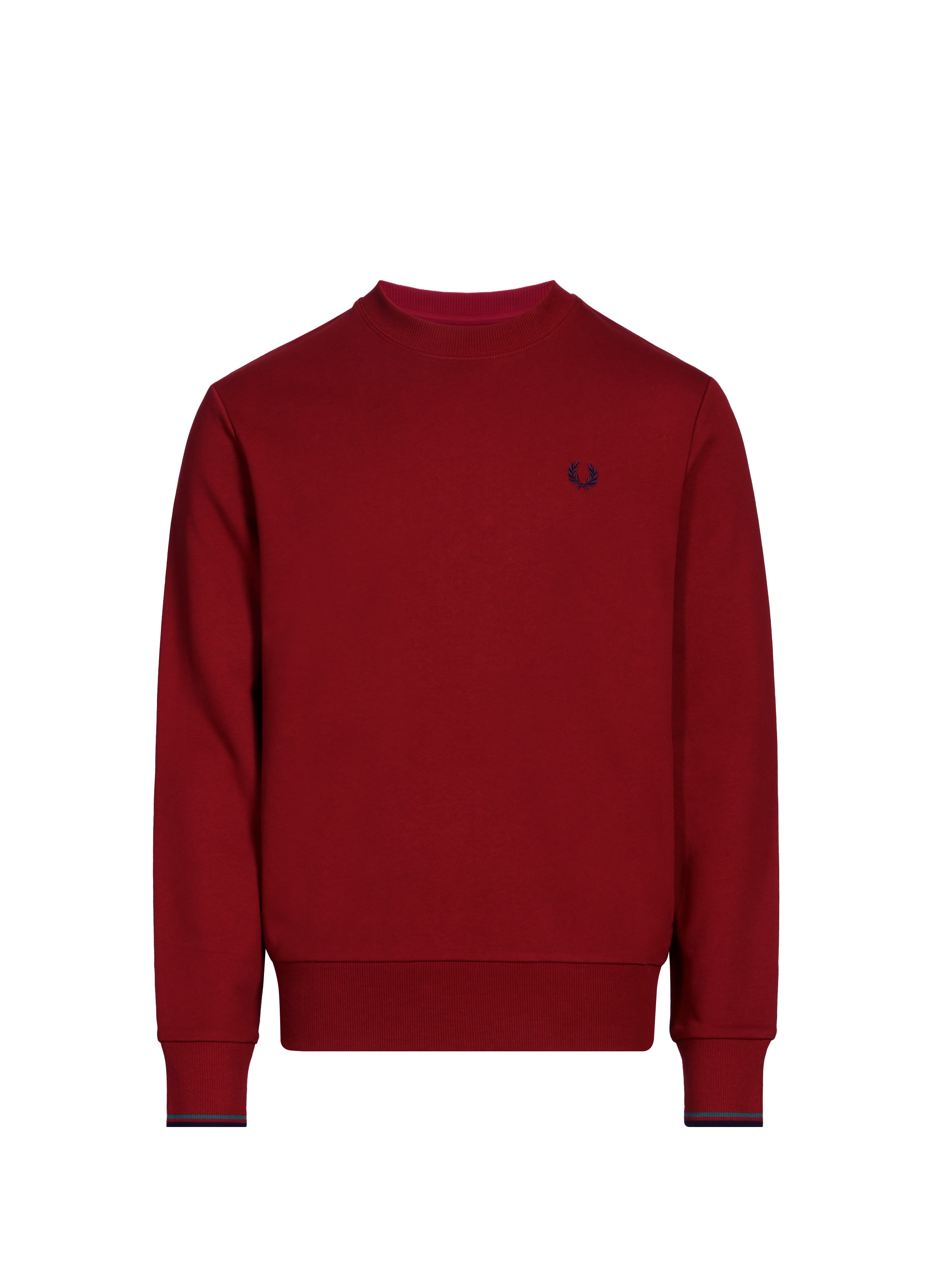 Sweatshirt col rond en coton FRED PERRY Rouge