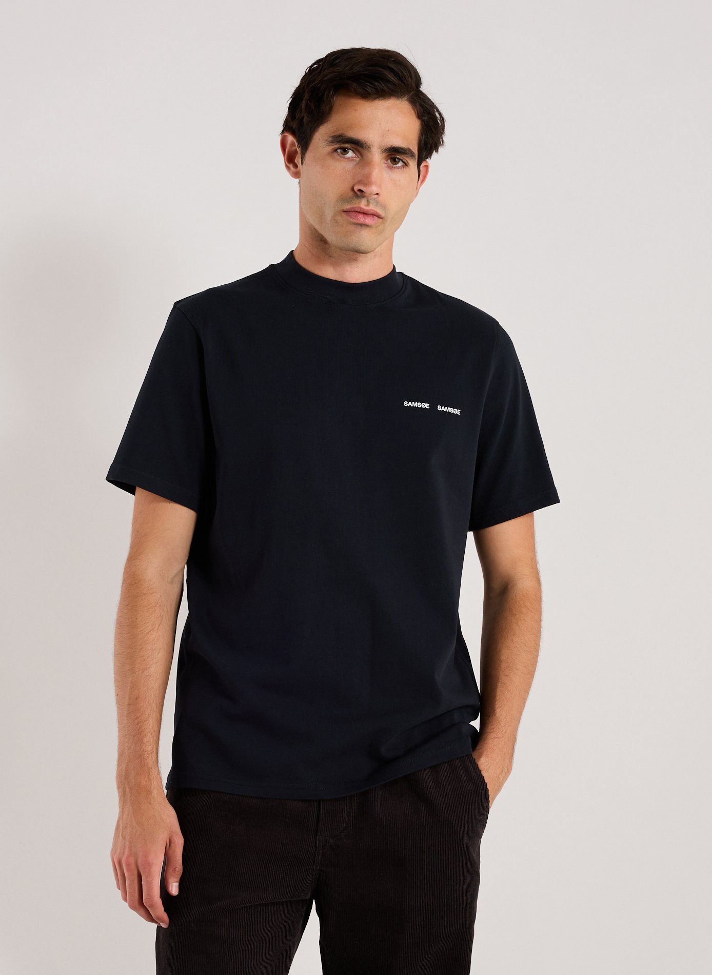 SAMSOE SAMSOE T-shirt en coton Bleu