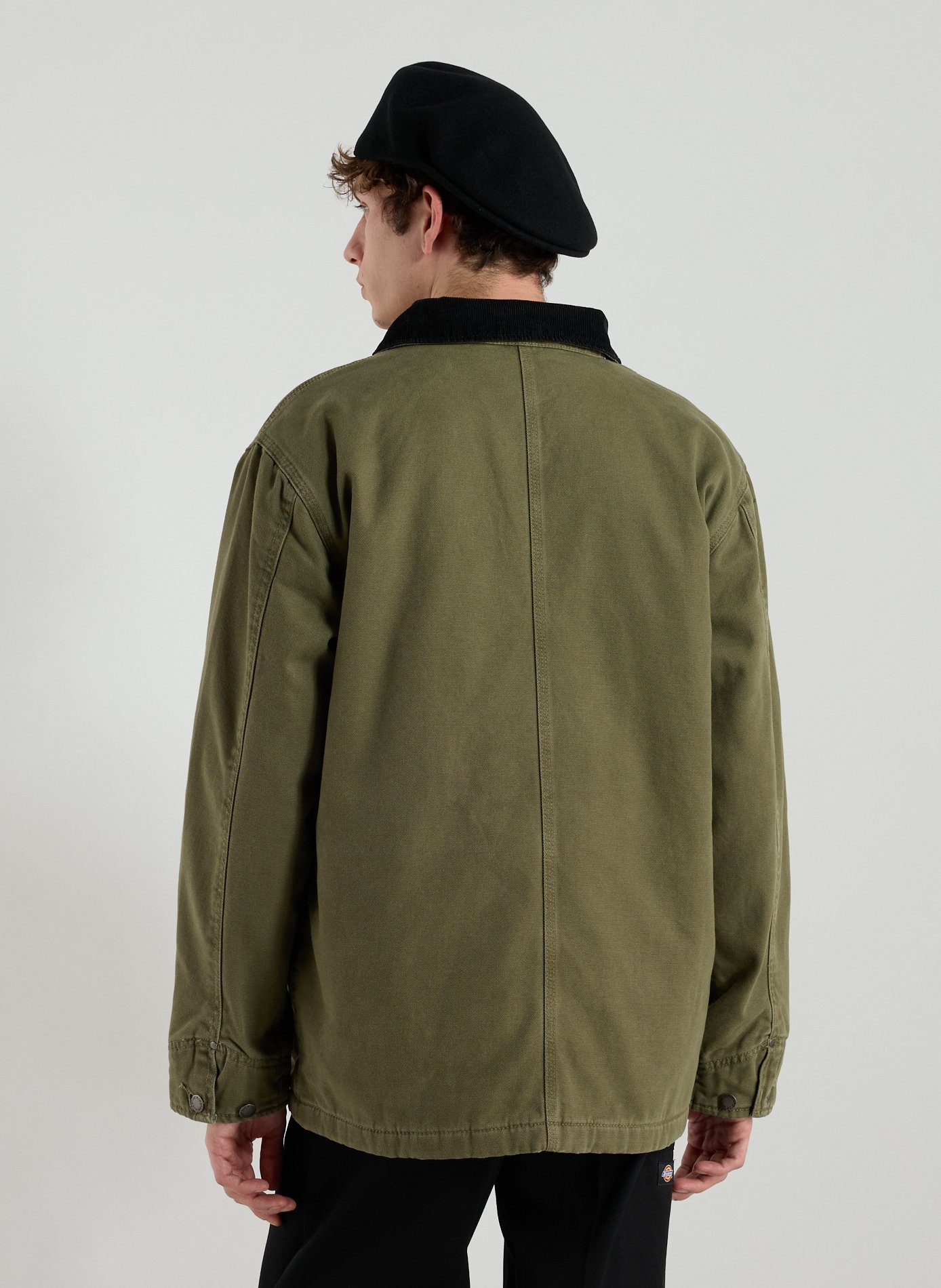 Oversized jacket with classic cotton collar DICKIES Khaki