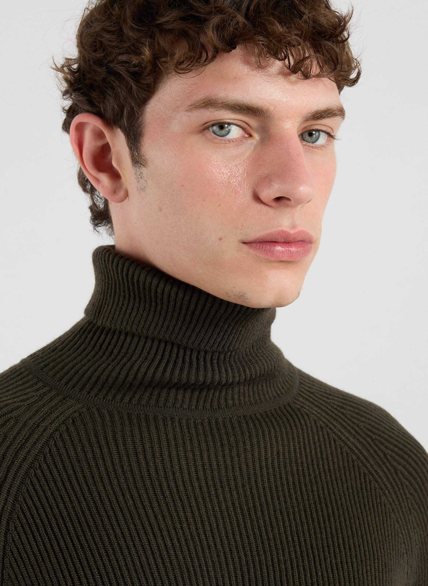 Ribbed wool-blend jumper STRELLSON Khaki