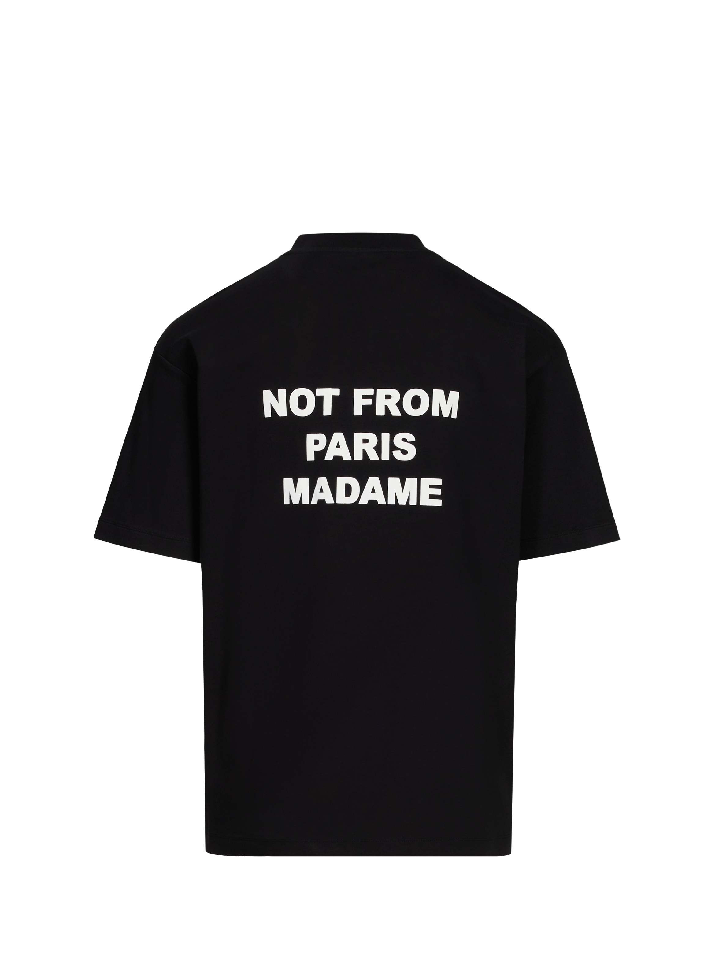 T-Shirt ample sérigraphié en coton DROLE DE MONSIEUR Noir