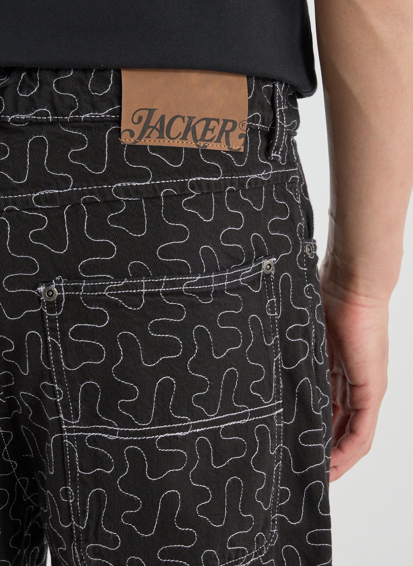 Patterned cotton shorts JACKER. Black