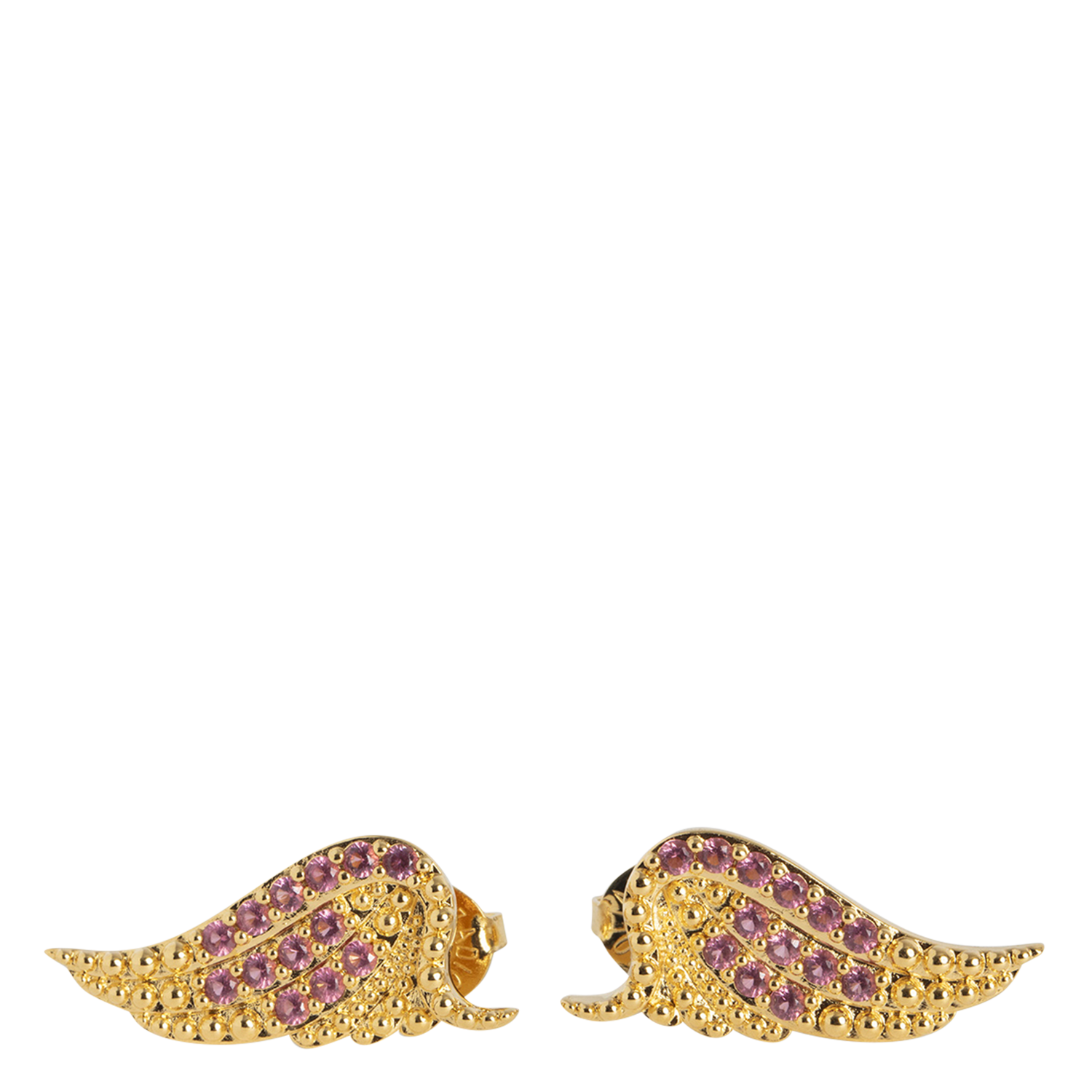 Boucles d'oreilles percées en laiton rock ZADIG&VOLTAIRE Jaune