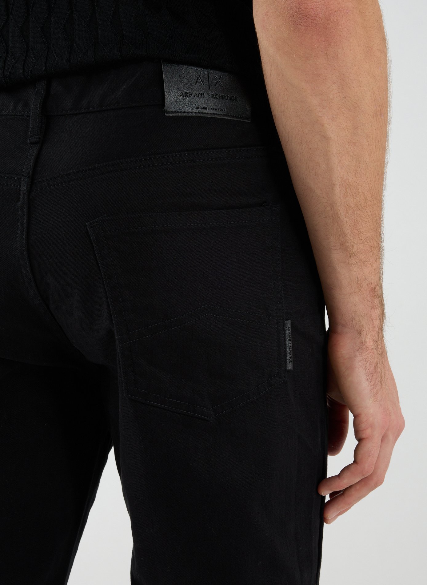 Cotton-blend skinny jeans ARMANI EXCHANGE Black