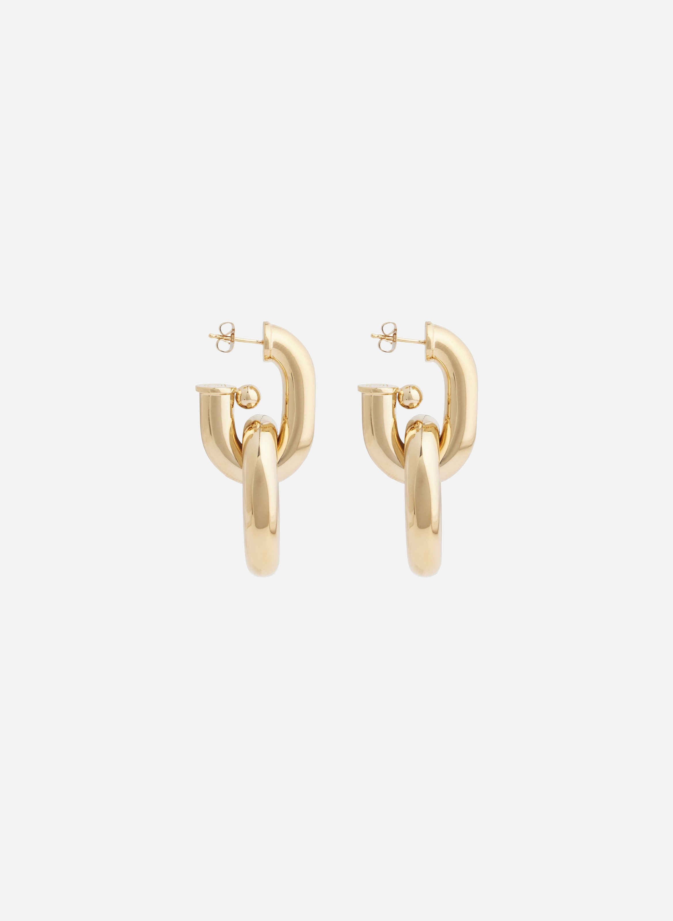 Boucles d'oreilles xl link double RABANNE Doré