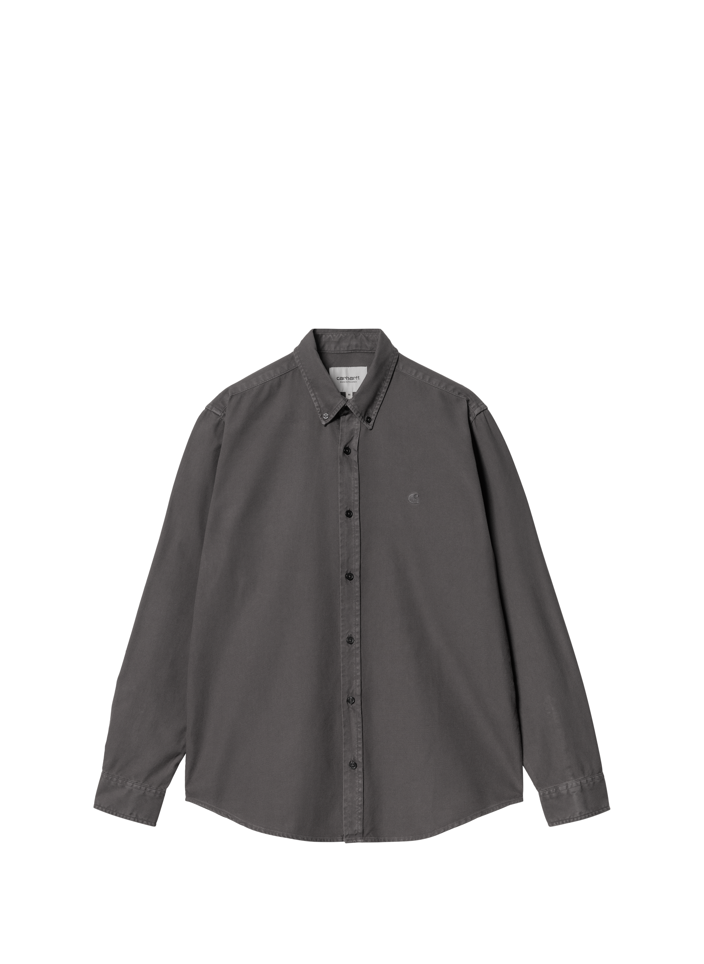 Chemise droite uni en coton CARHARTT WIP Gris