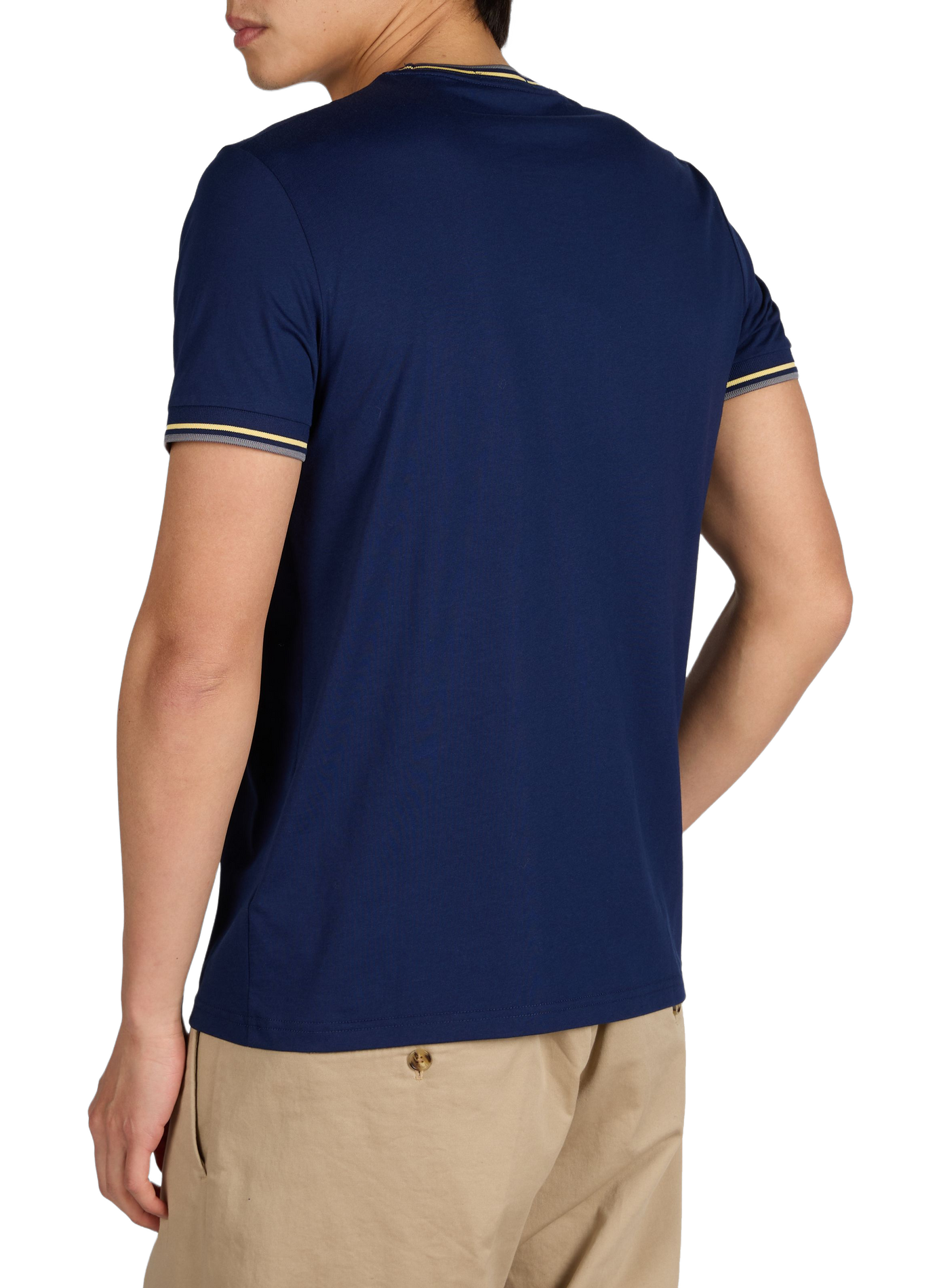 T-shirt droit uni à col rond FRED PERRY Bleu