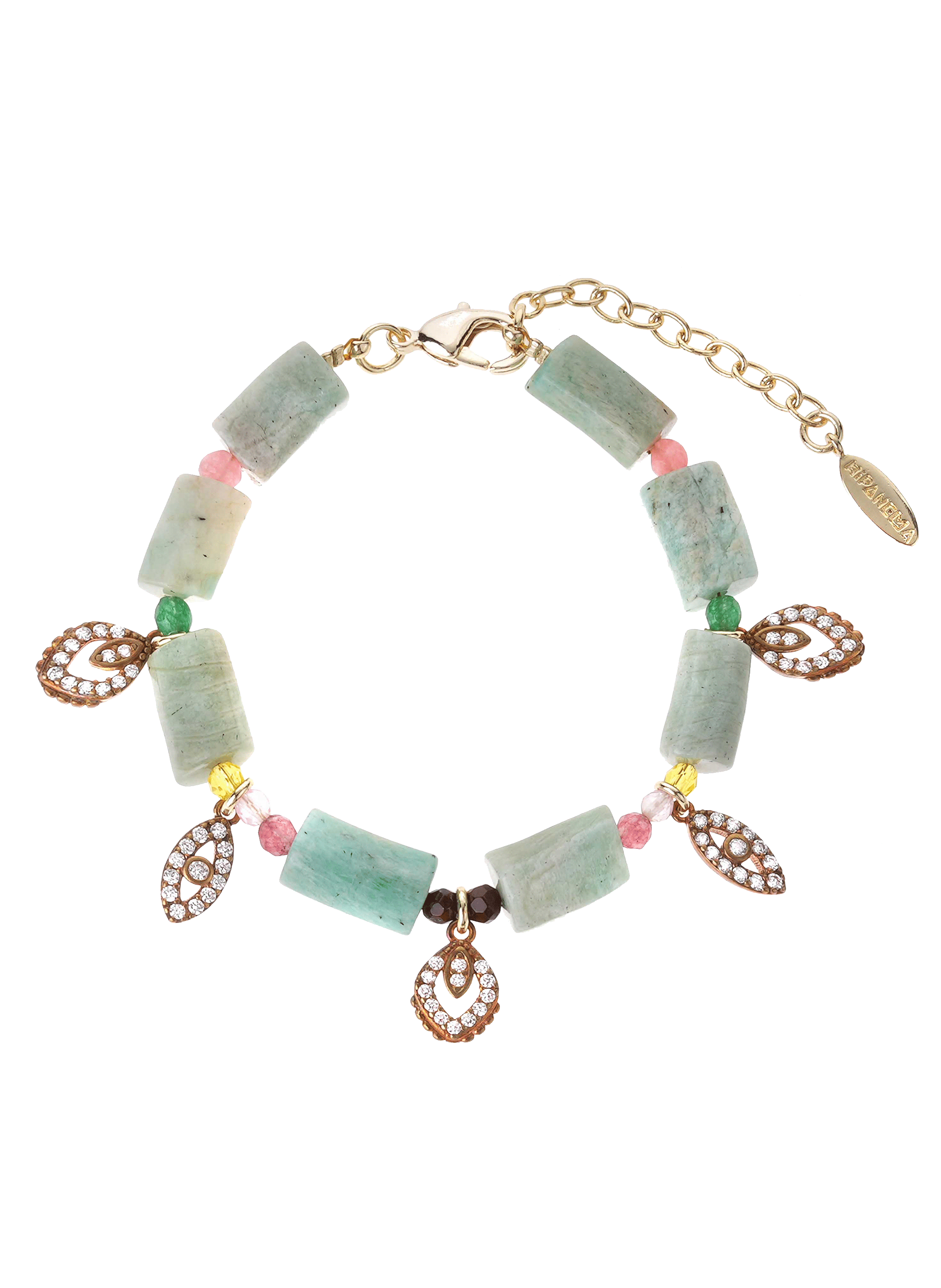 Bracelet perles et pampilles réglable lidi HIPANEMA Bleu