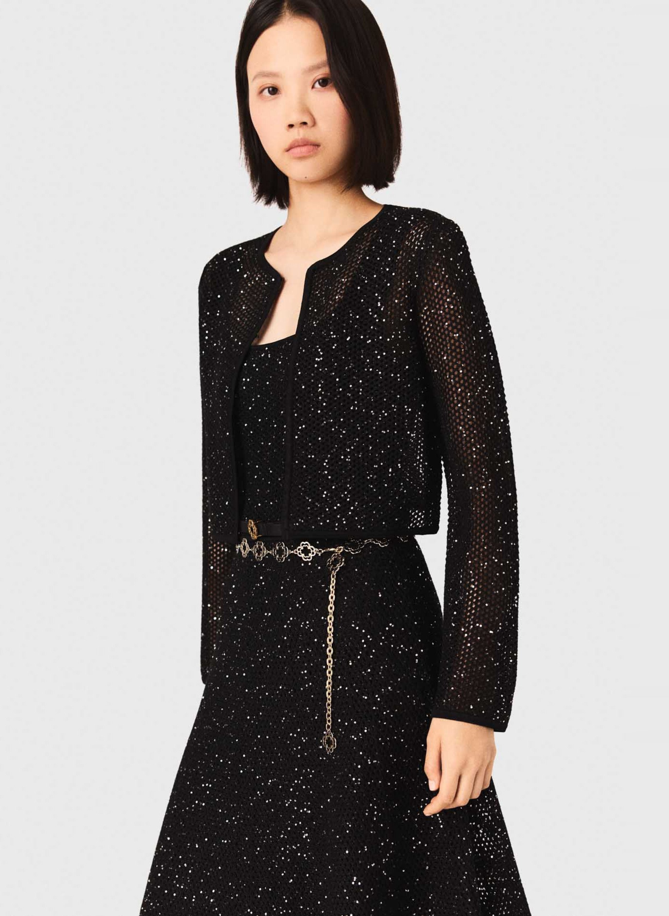 Gilet col rond MAJE Noir