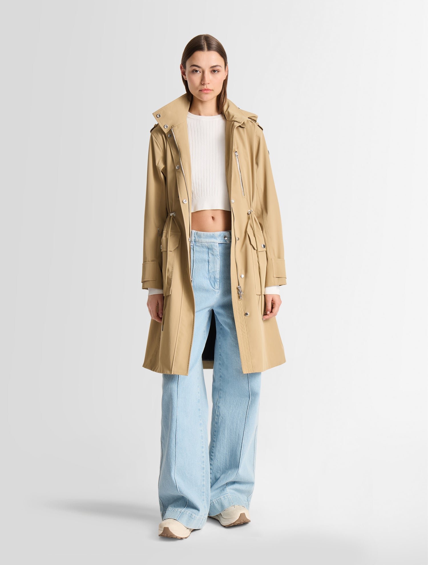 Parka melroo col capuche coupe ample FUSALP Beige