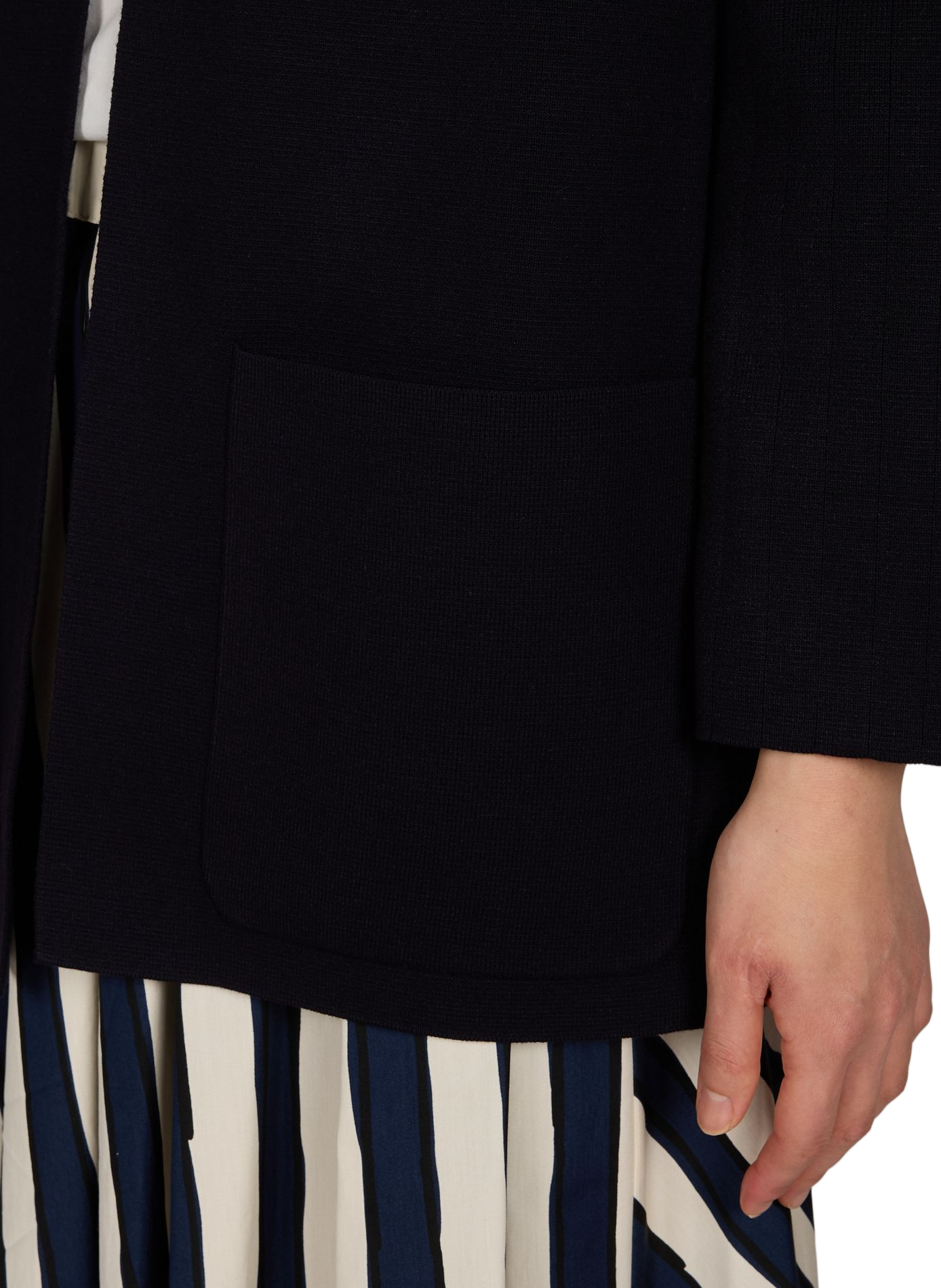 Solid straight coat MAX MARA STUDIO Blue