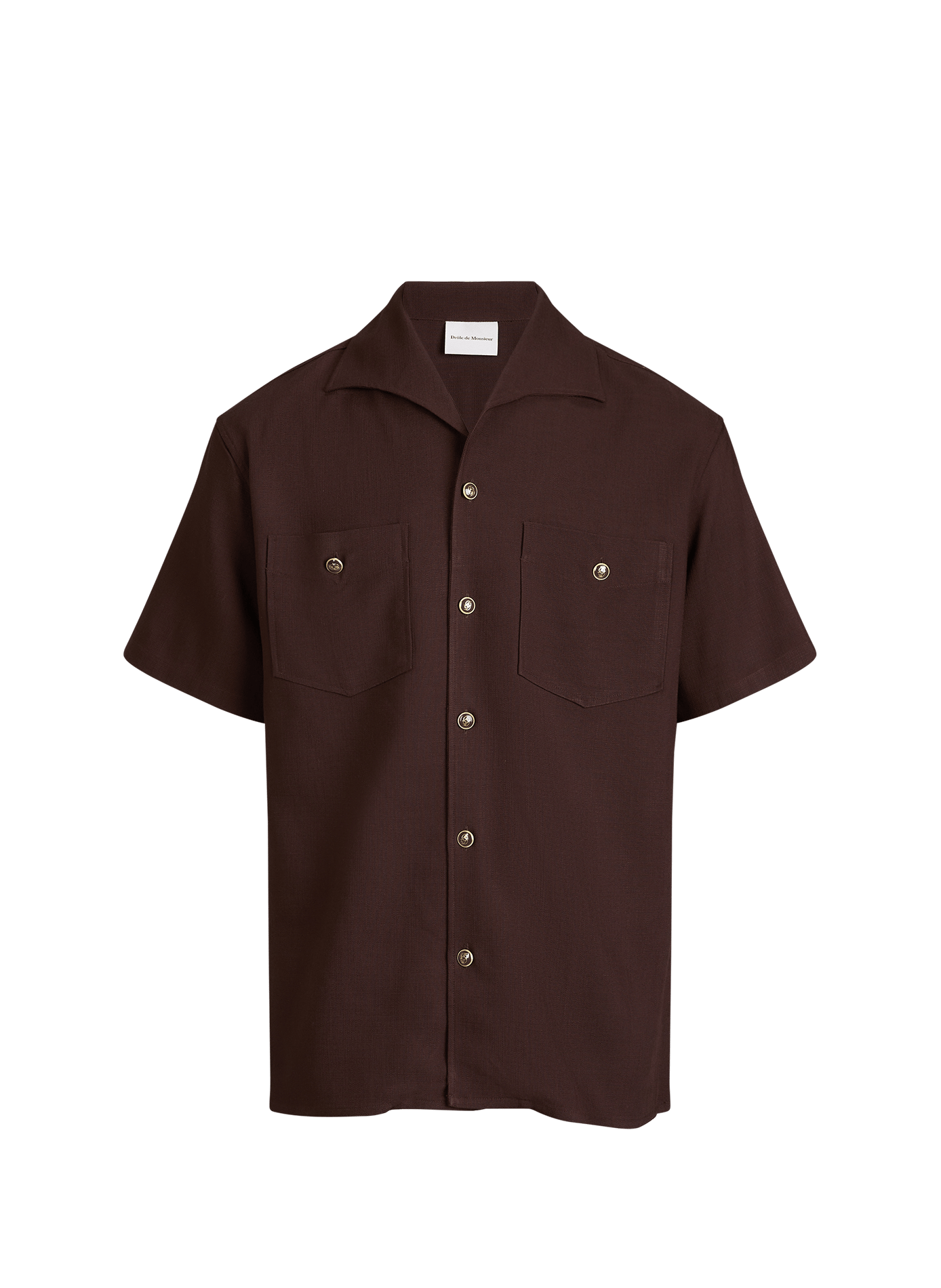 Straight shirt with open collar DROLE DE MONSIEUR Brown