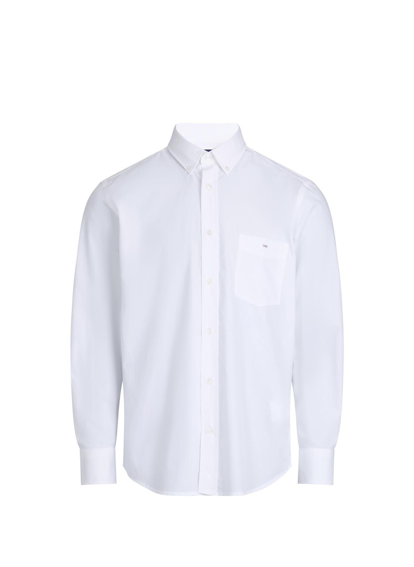 Chemise droite à poche en coton EDEN PARK Blanc