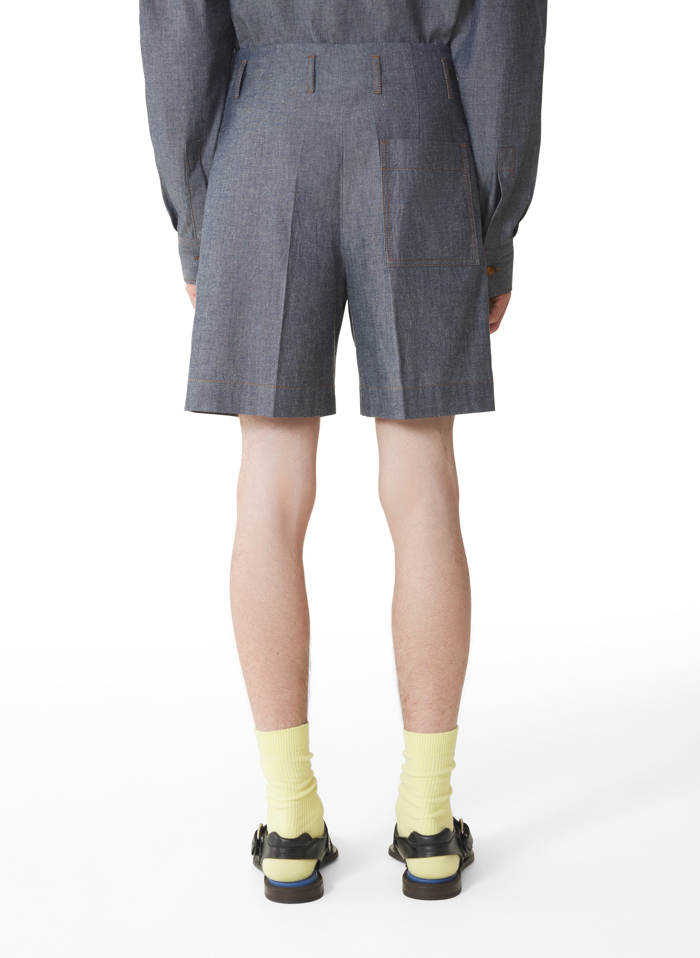 Short en chambray LANVIN Bleu