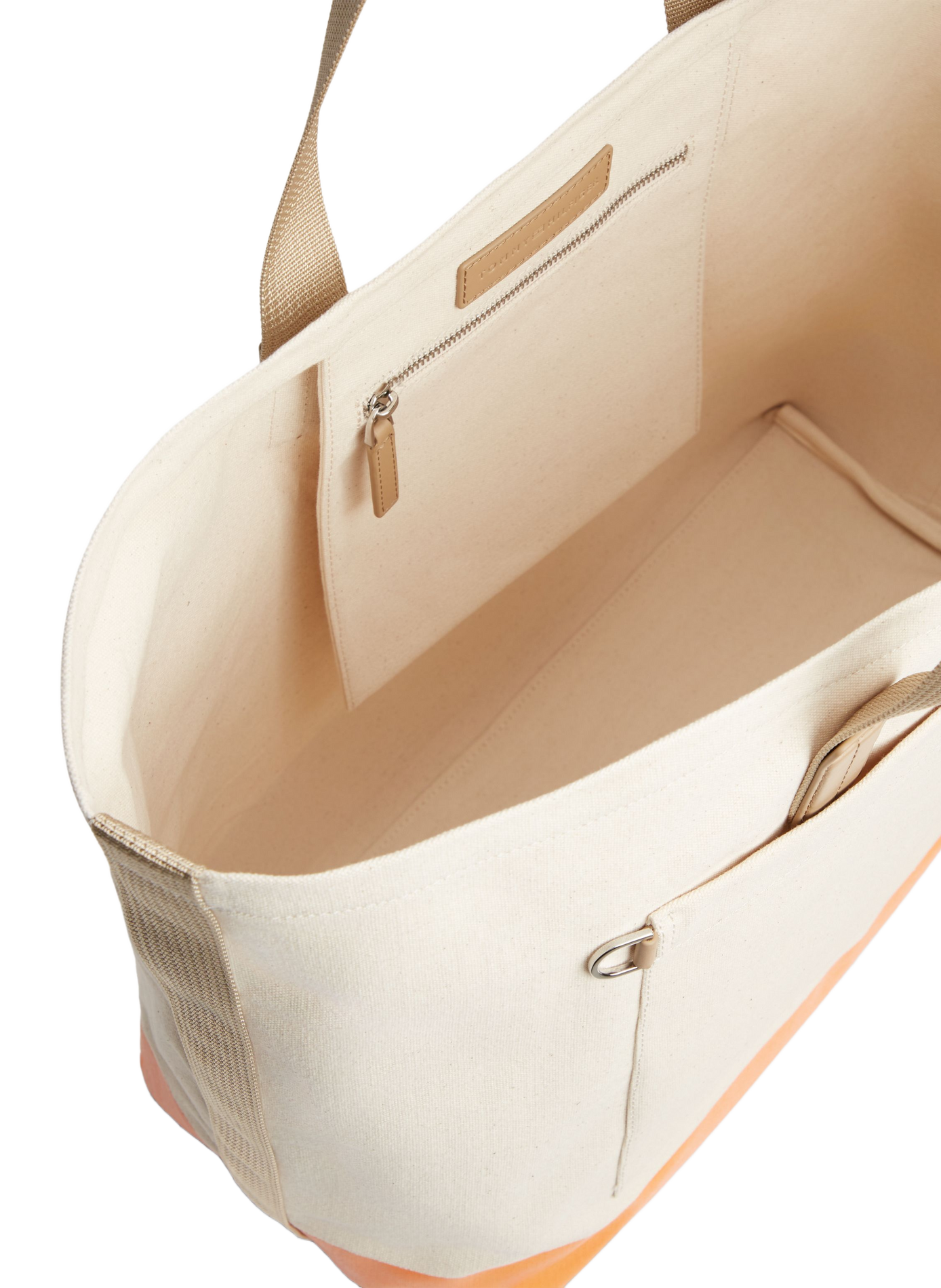 Borsa da spiaggia in tela di cotone TOMMY HILFIGER Beige