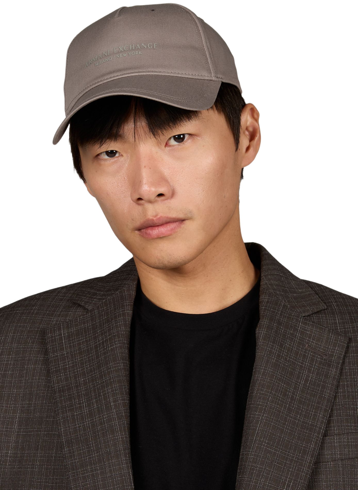 Baseball cap with NY logo in cotton ARMANI EXCHANGE Brown